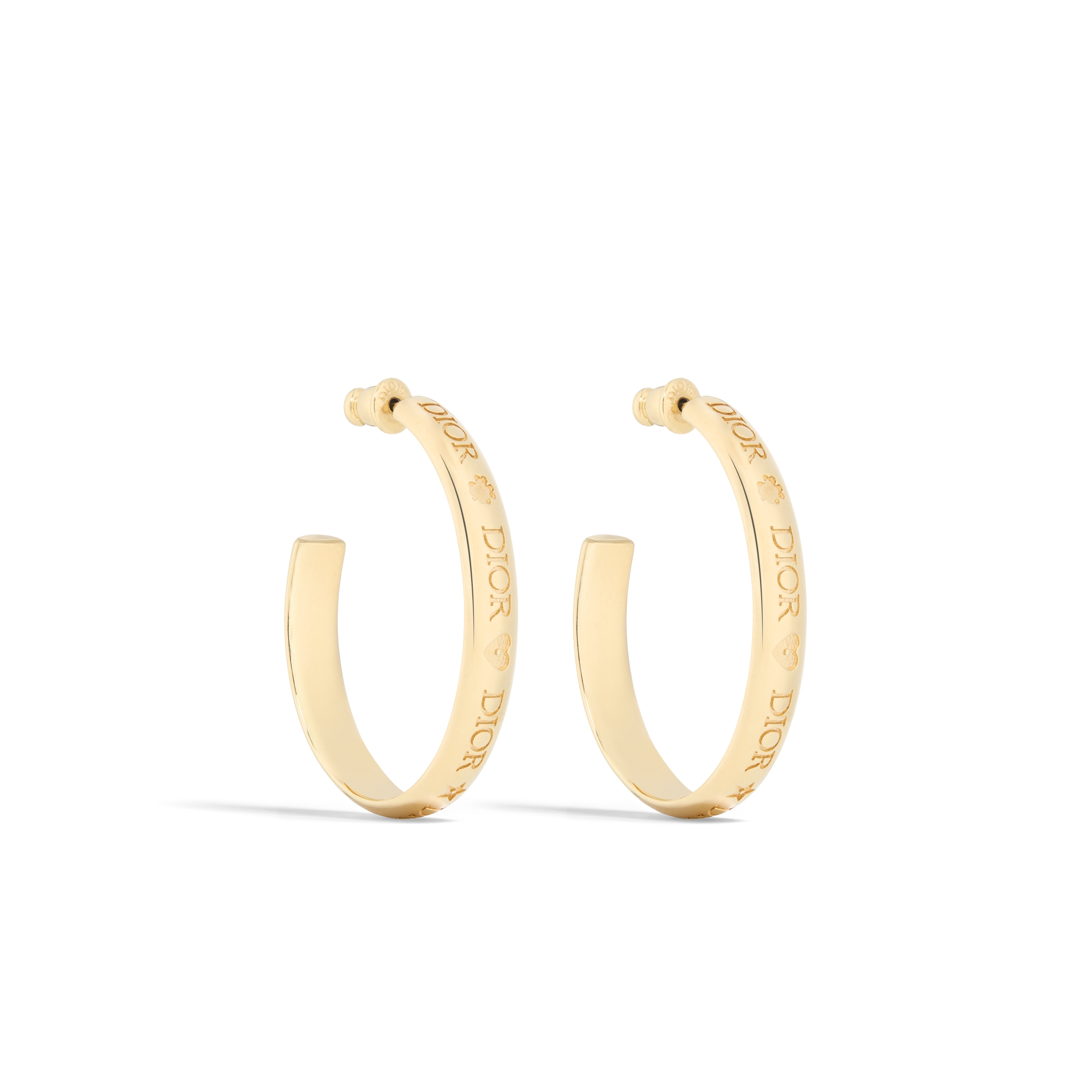 Brincos de argola Dior Trésor Metal com acabamento dourado E03