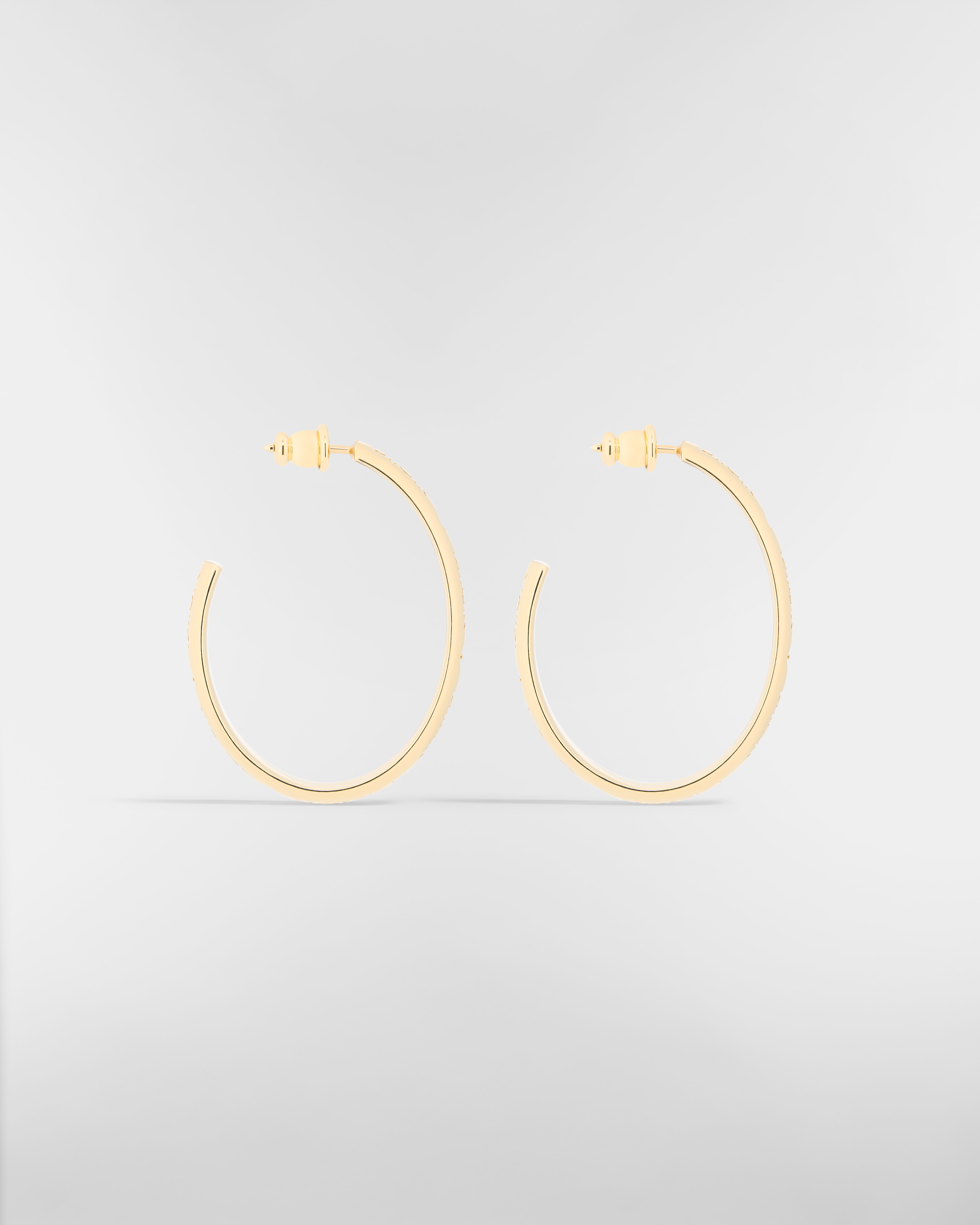 Dior Trésor Hoop Earrings Gold-finish metal E02