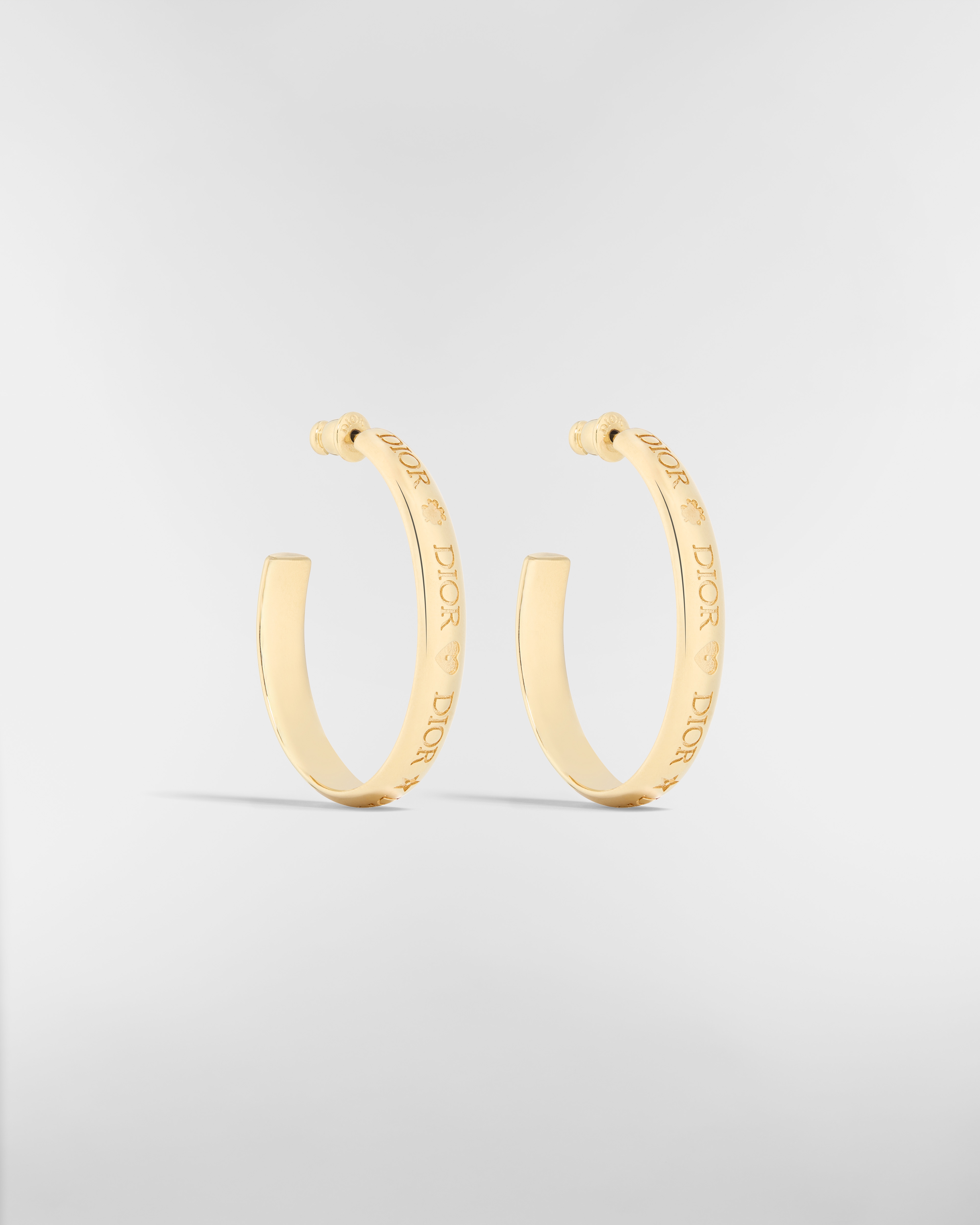 Dior Trésor Hoop Earrings Gold-finish metal E03