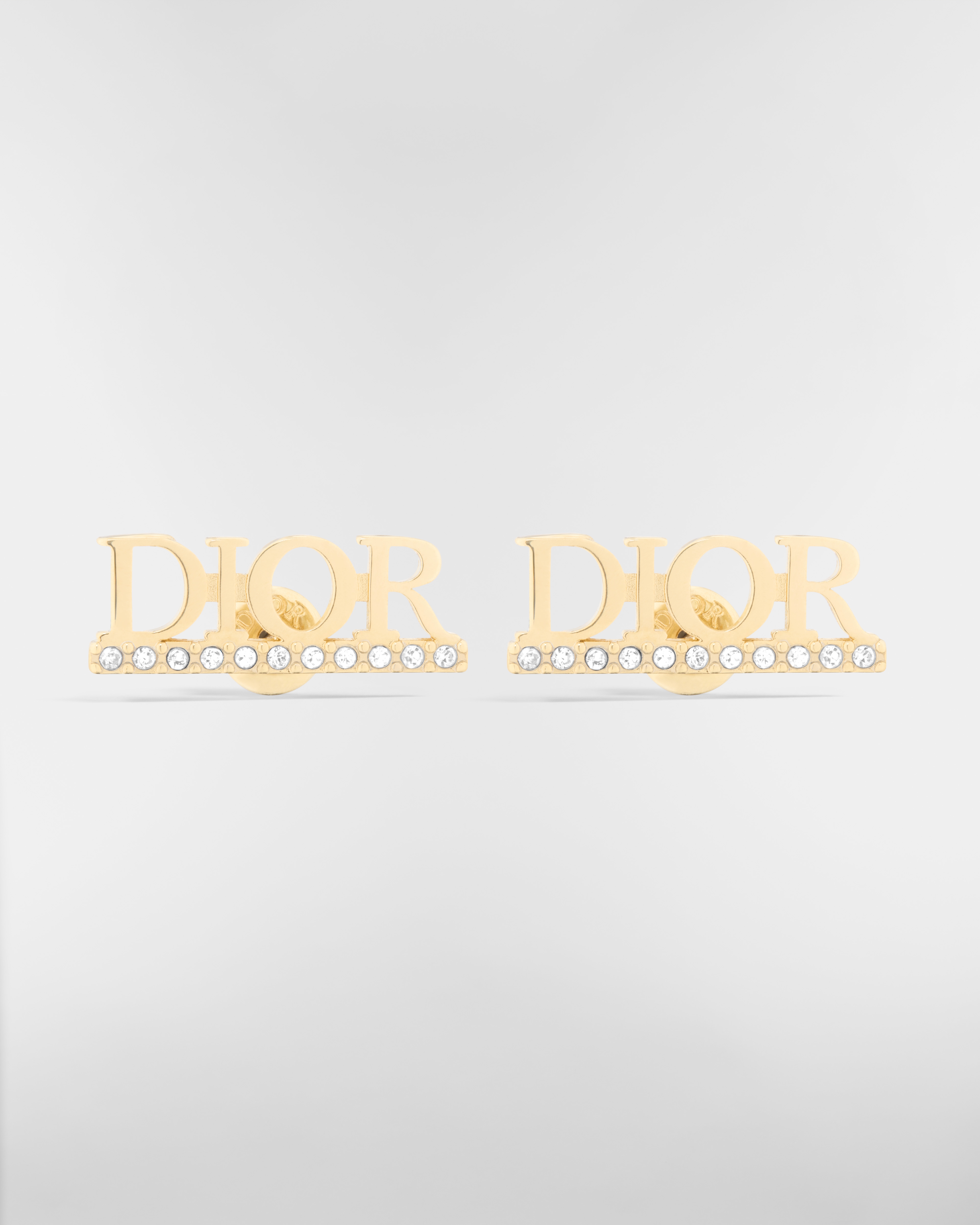 Dio(r)evolution 스터드 귀걸이 골드 피니시 메탈 & 실버 톤 크리스탈 E01