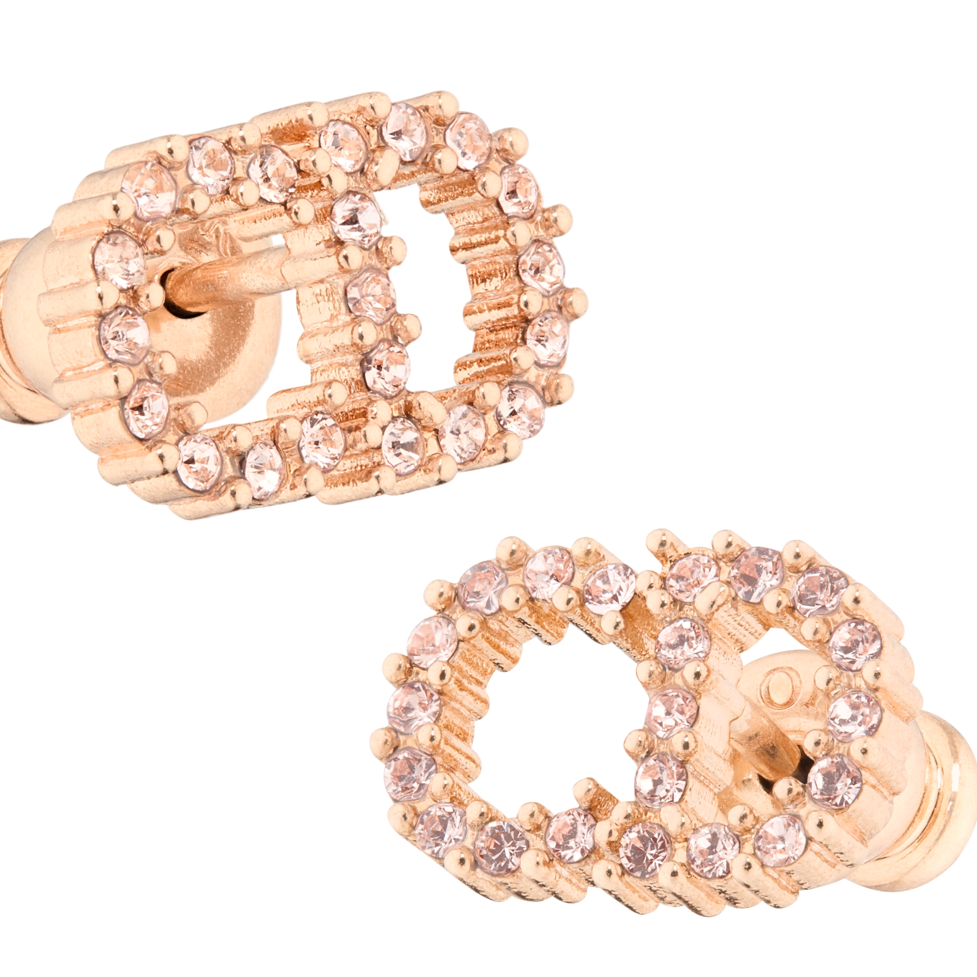 DIOR | Clair D Lune スタッドピアス メタル & クリスタル