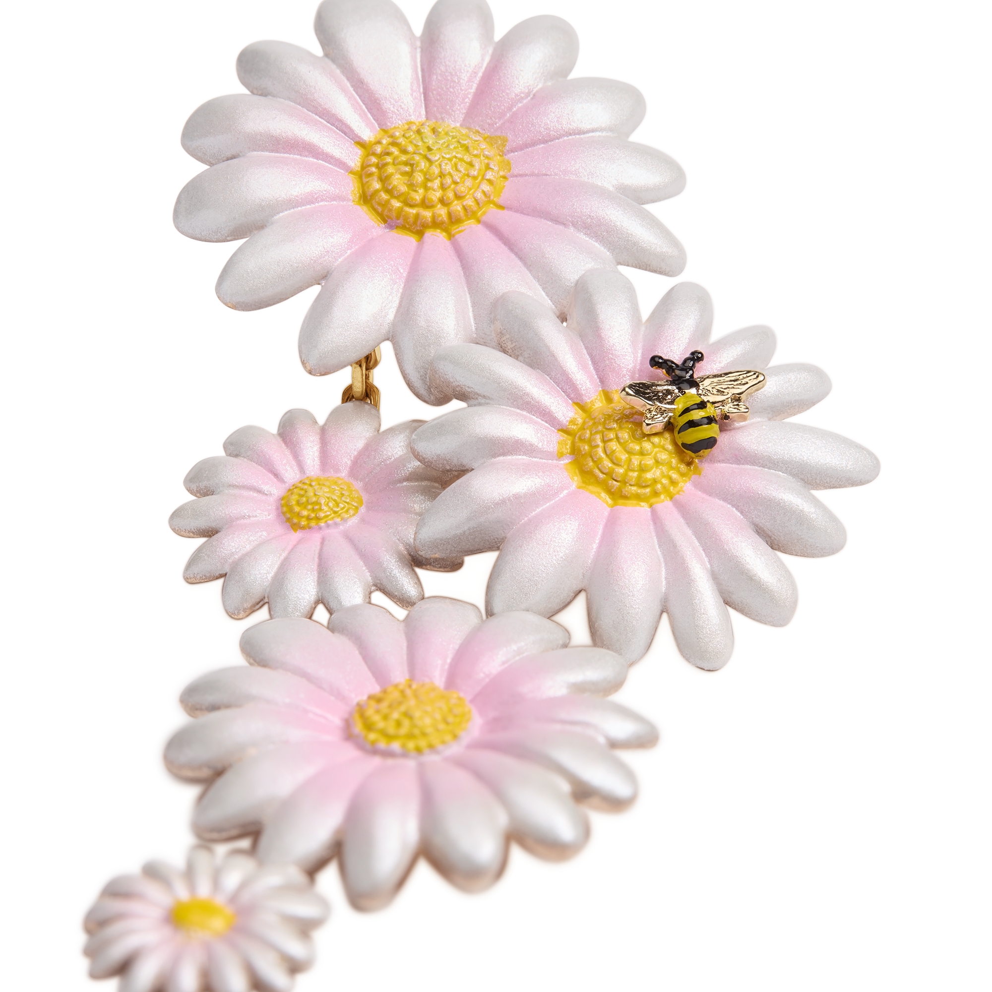 Dior Daisy Earrings Gold-Finish Metal and Multicolor Lacquer E09