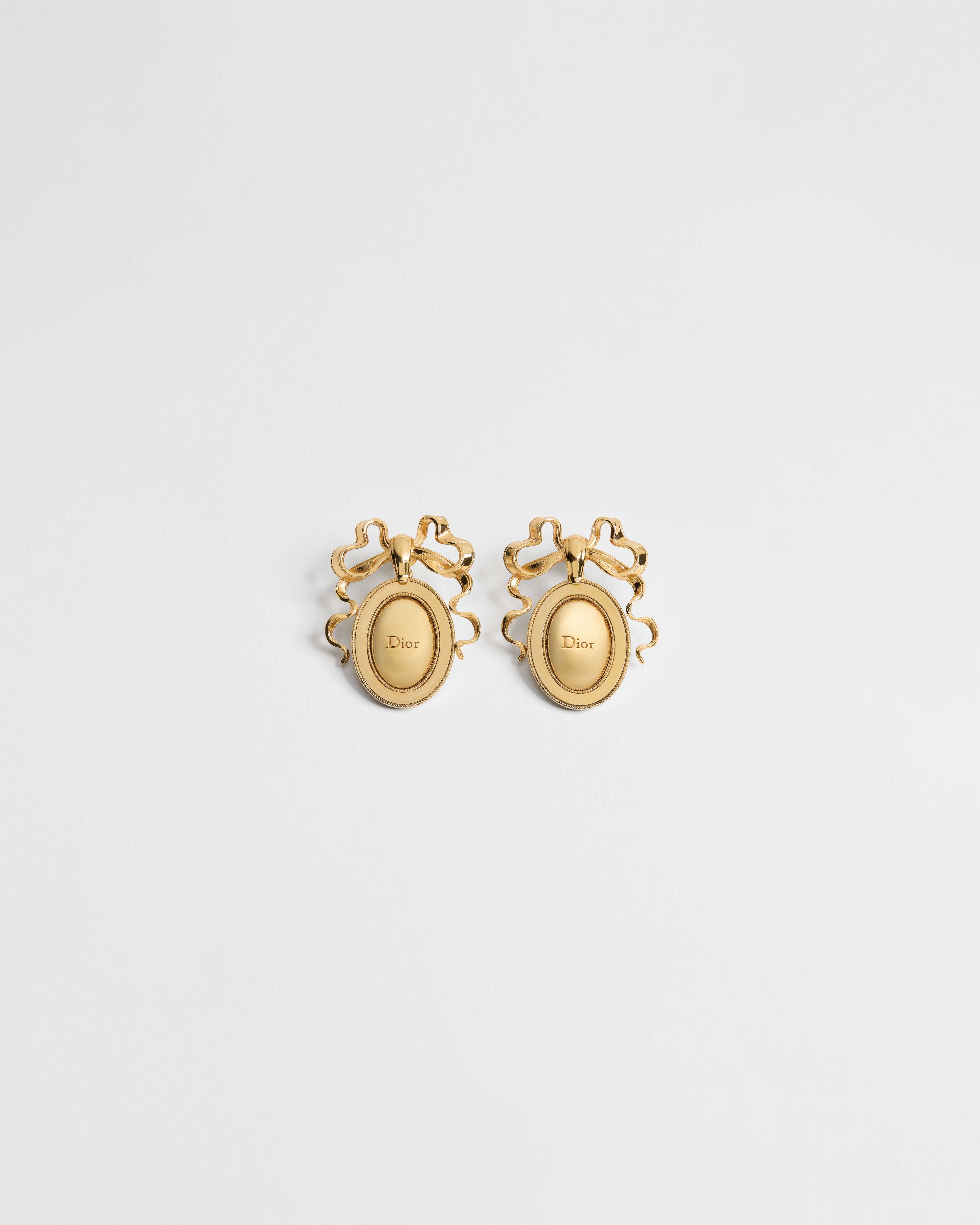 Dior Médaillon Earrings Gold-Finish Metal E01