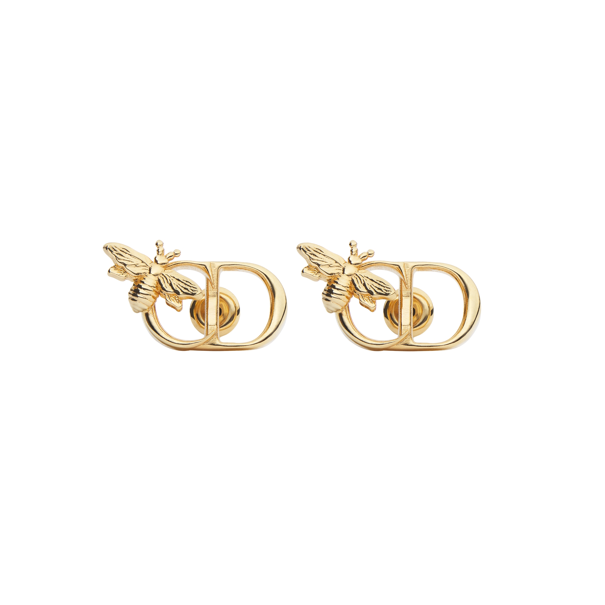 CD Garden Stud Earrings Gold-Finish Metal E01