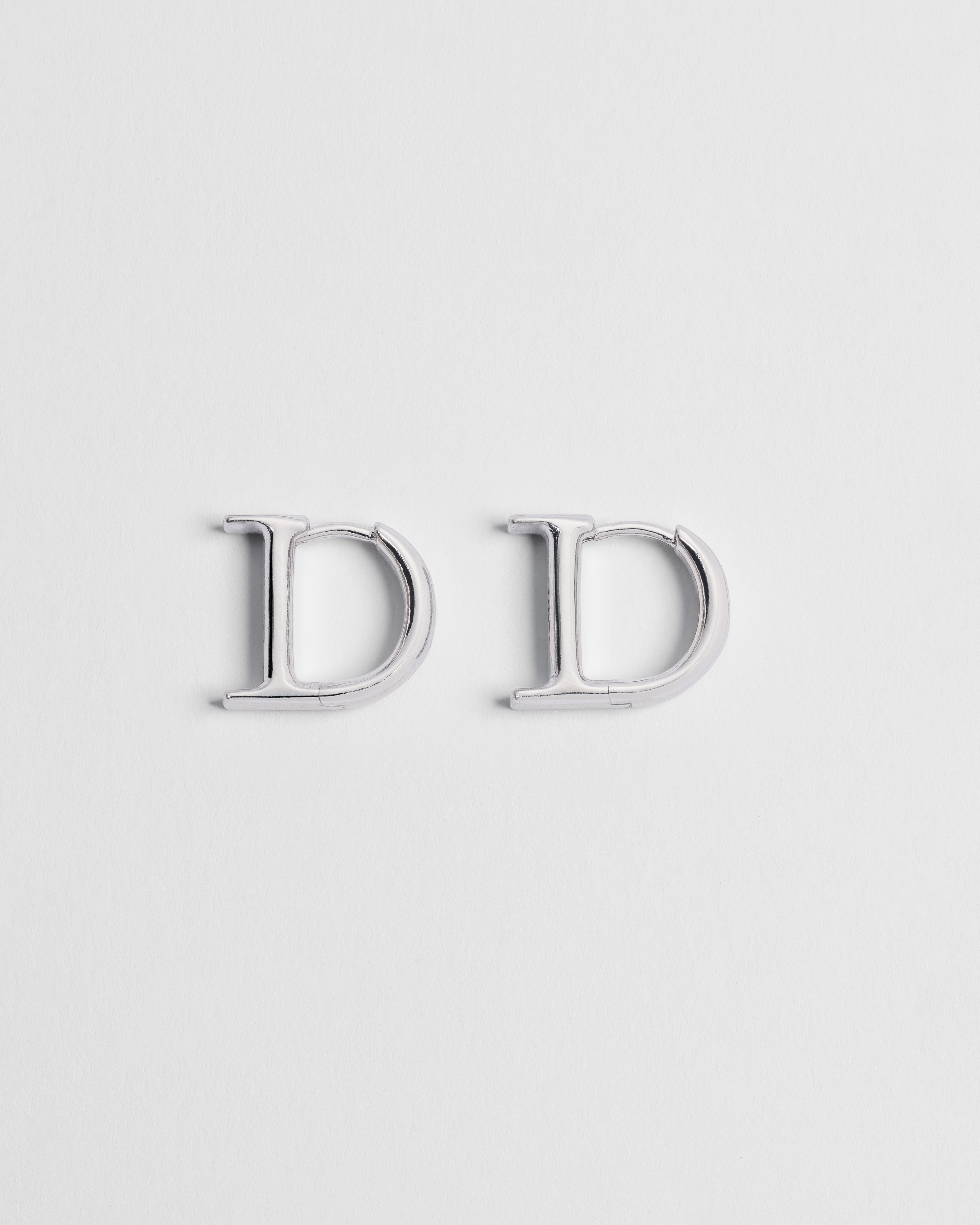 Dior Heritage Earrings Silver-Finish Brass E01