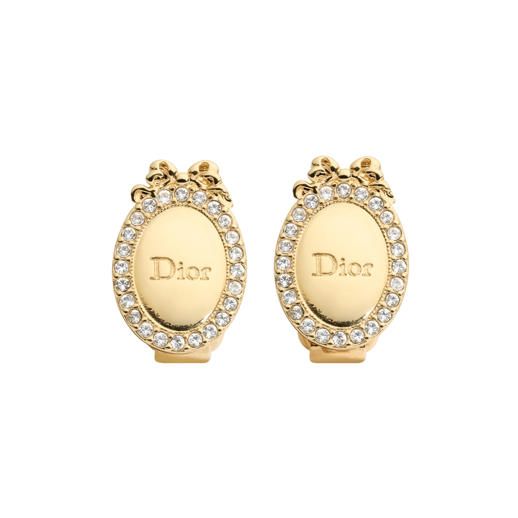 Dior Médaillon クリップイヤリング メタル & クリスタル | DIOR JP
