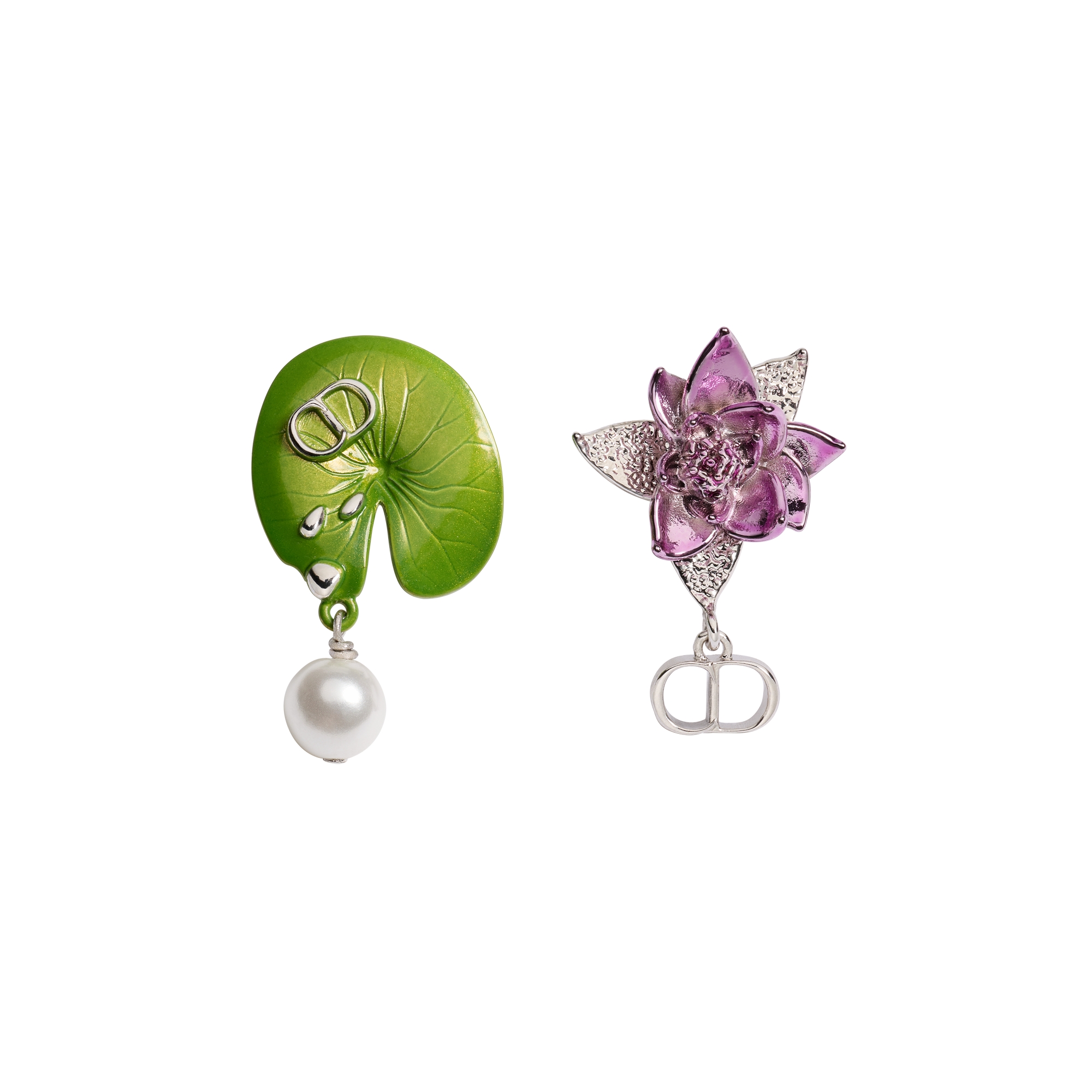 Dior en Flowers ピアス メタル・レジンパール・クリスタル・ラッカー