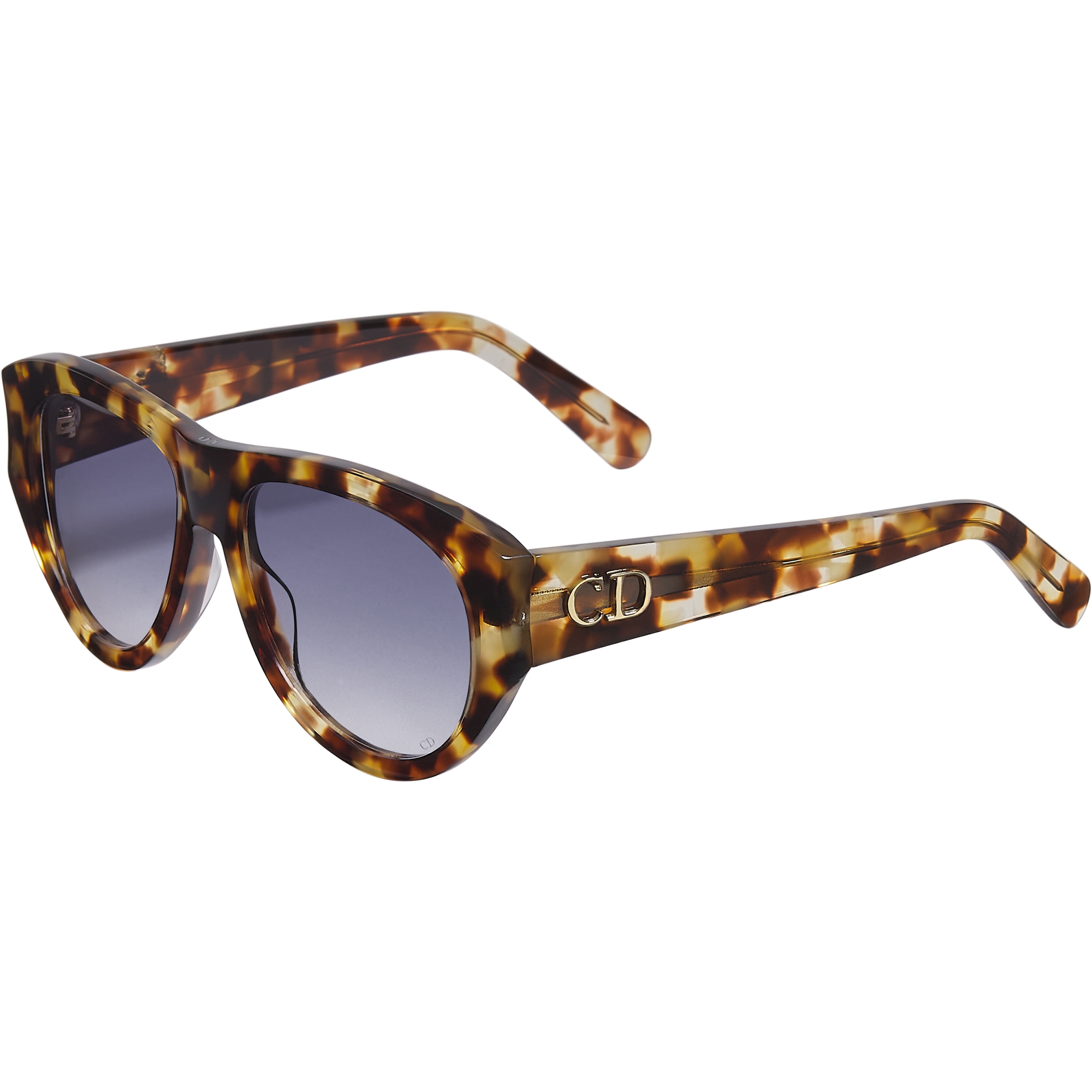 DiorGlow A1I Brown Tortoiseshell-Effect Pilot Sunglasses | DIOR US