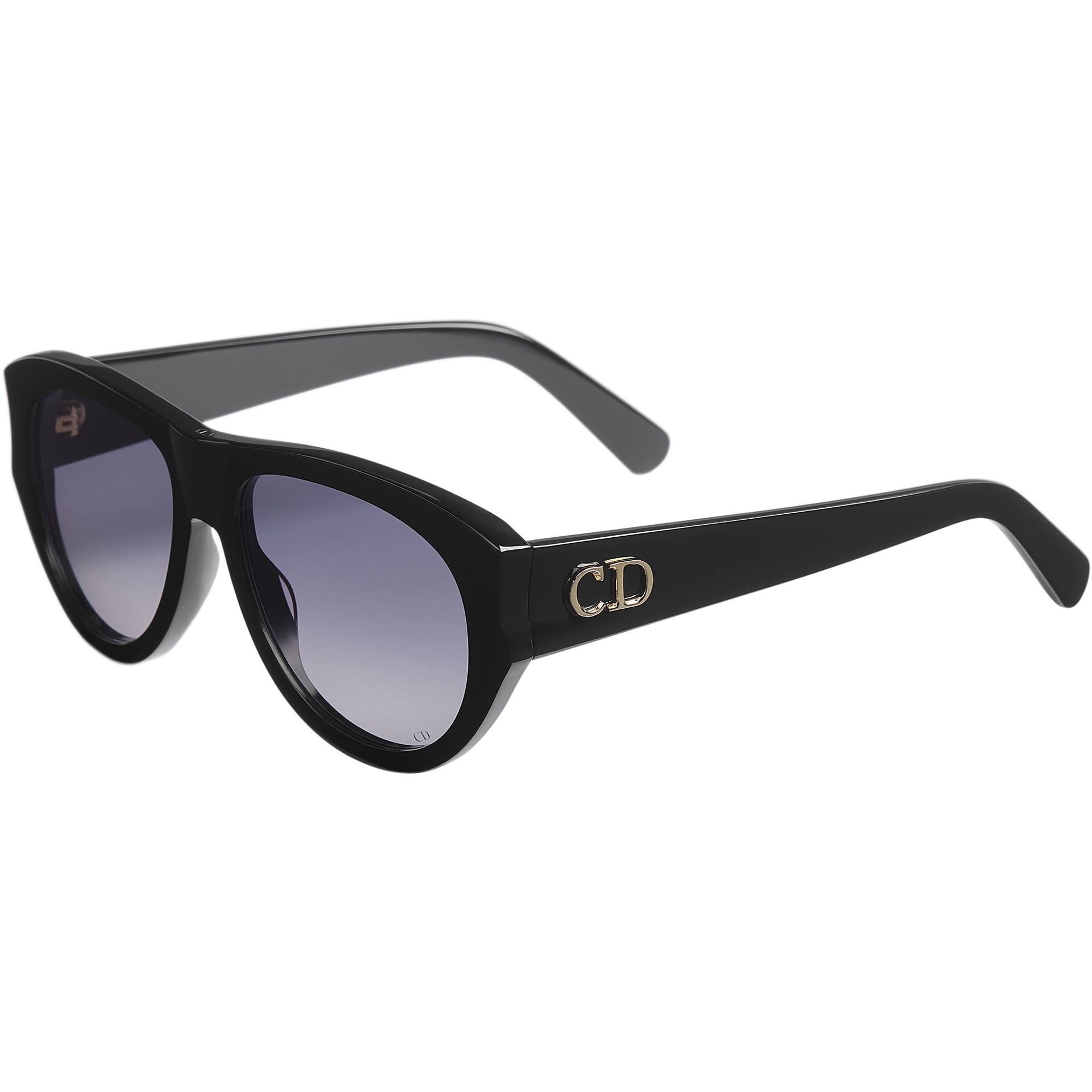  Shiny Black Pilot Sunglasses
