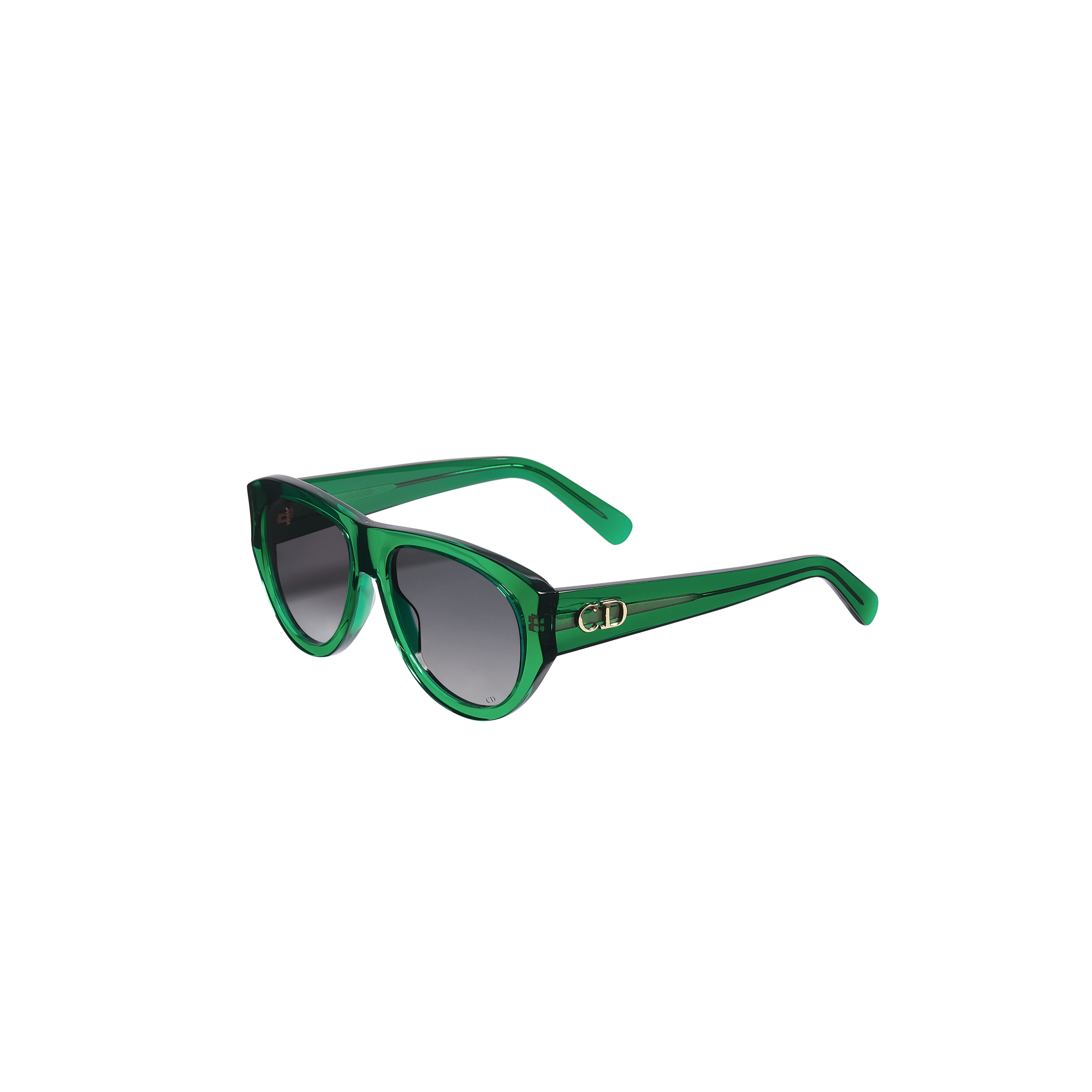  Transparent Green Pilot Sunglasses