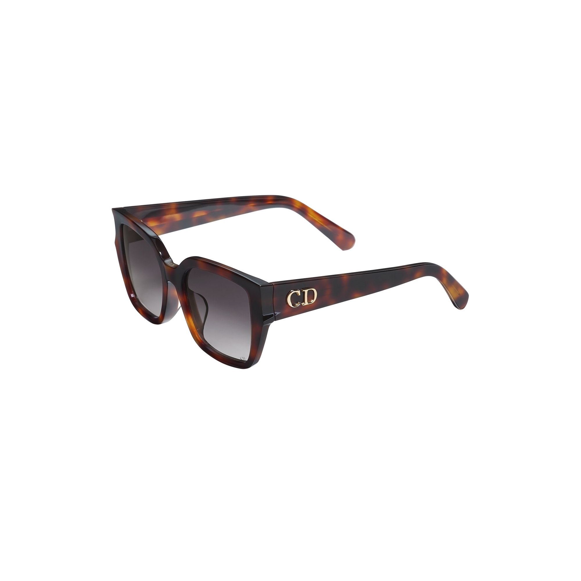  Brown Tortoiseshell-Effect Square Sunglasses