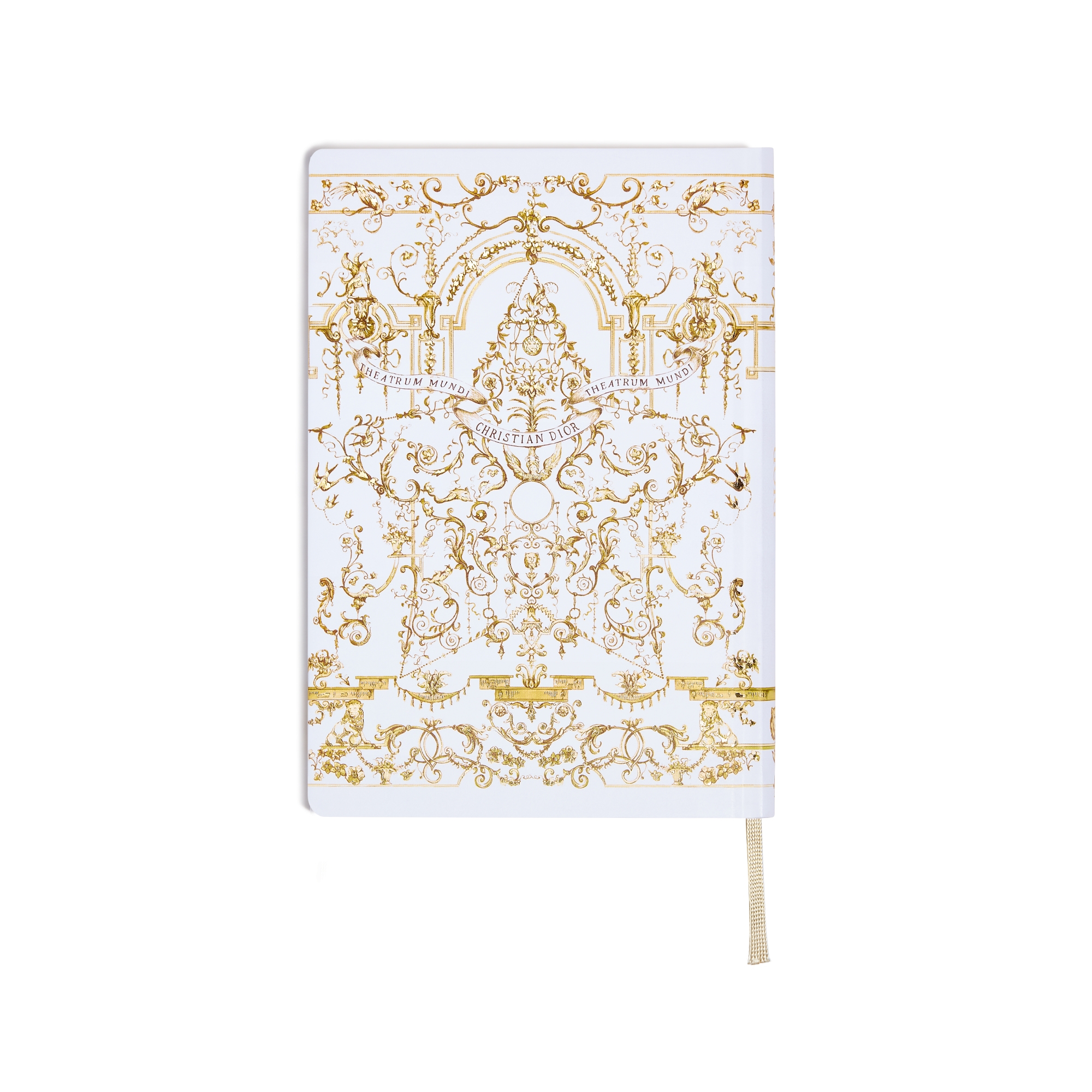 筆記簿 金色色調 Dioresque Stella 主題圖案白色簿皮 E08