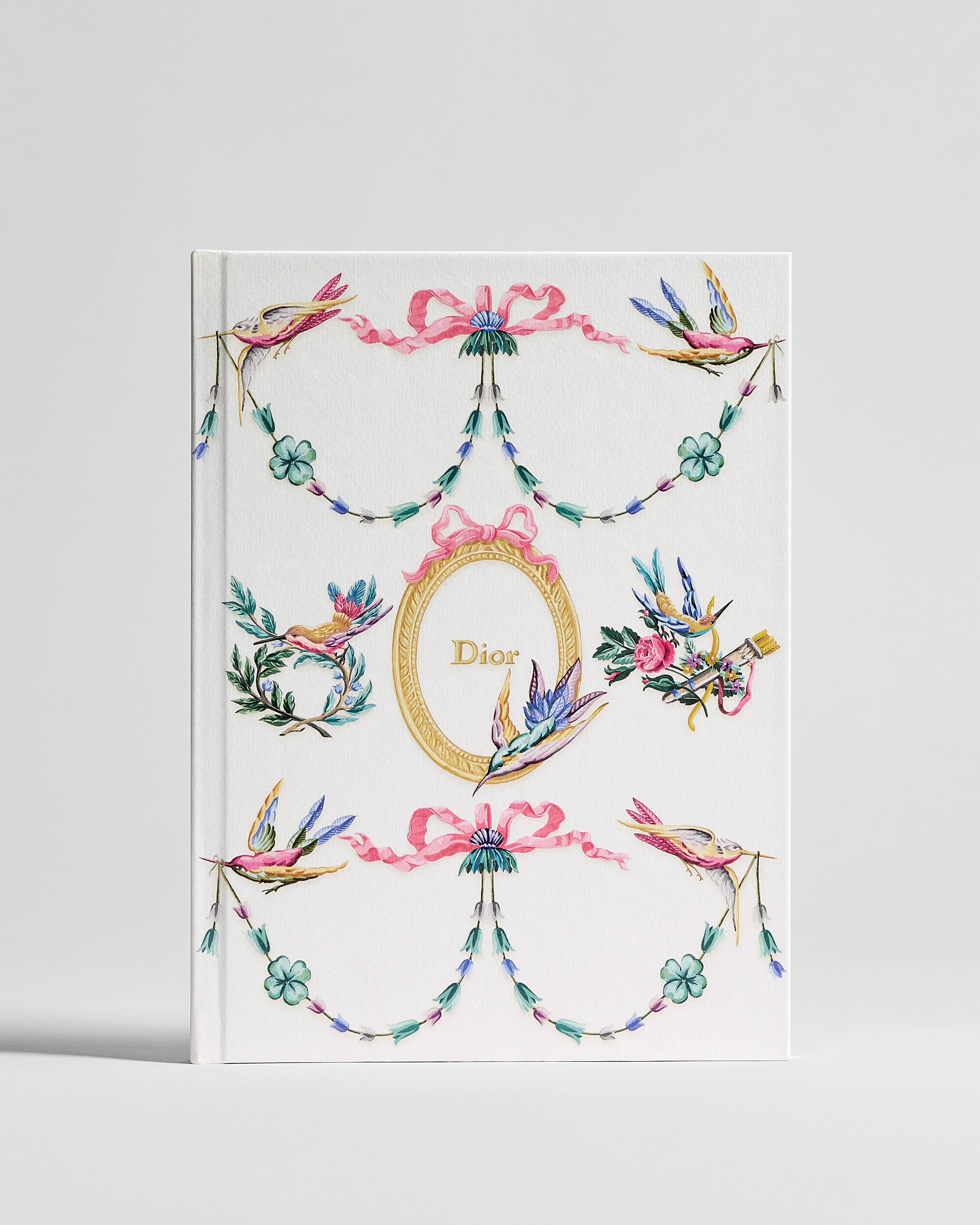 Notebook Ecru Cover with Multicolor Dior Colibri Motif E01