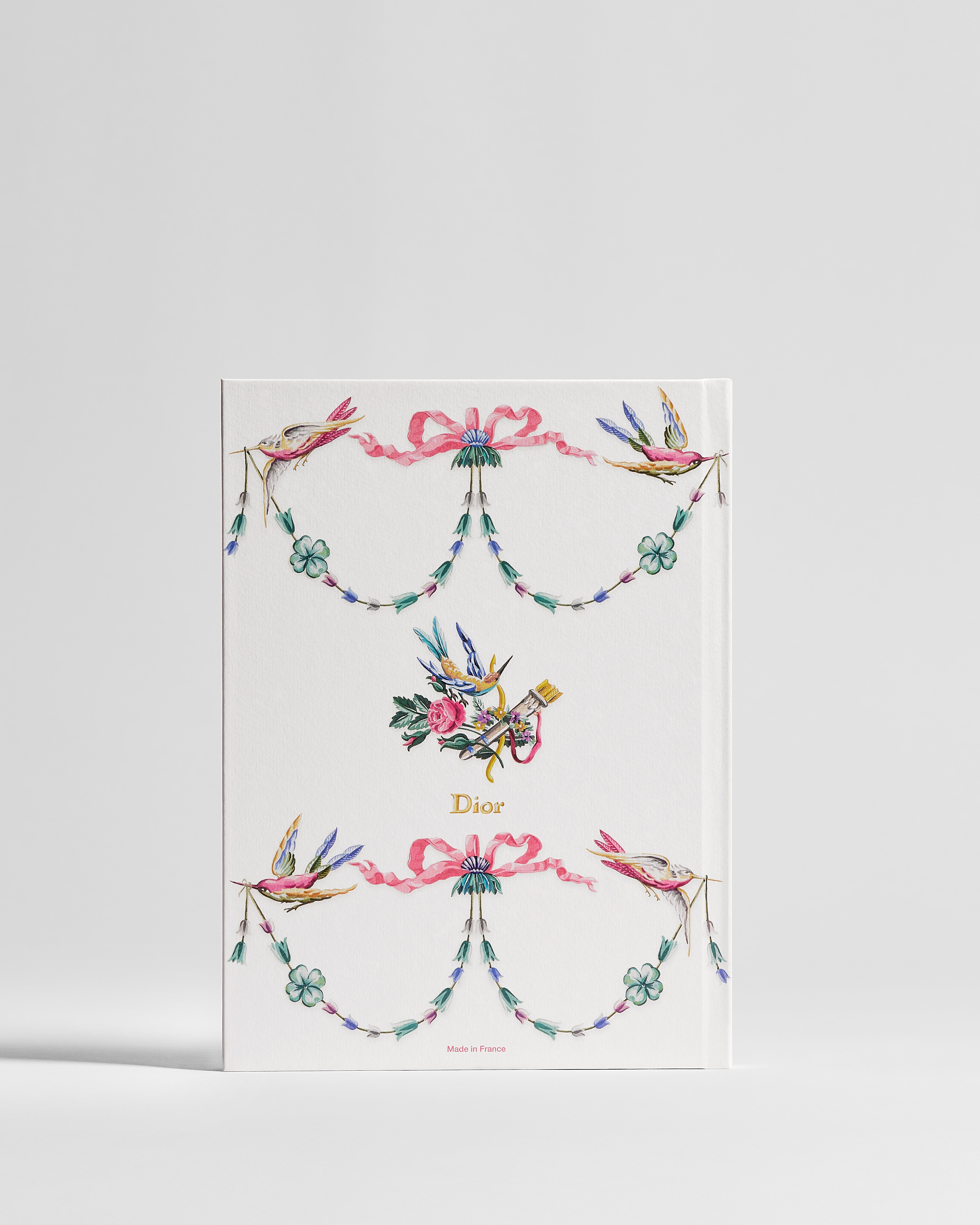 Notebook Ecru Cover with Multicolor Dior Colibri Motif E08
