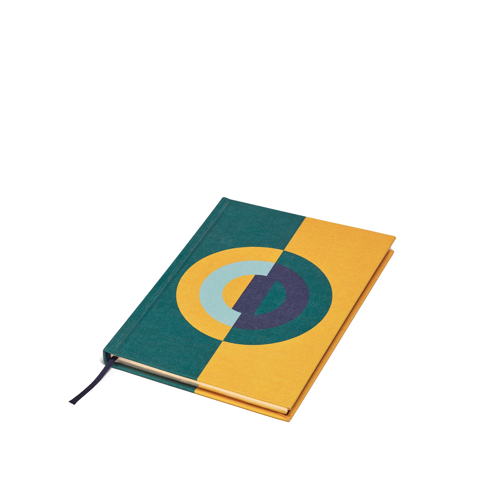 Notebook Green CD Entrelacés Printed Fabric Cover E03