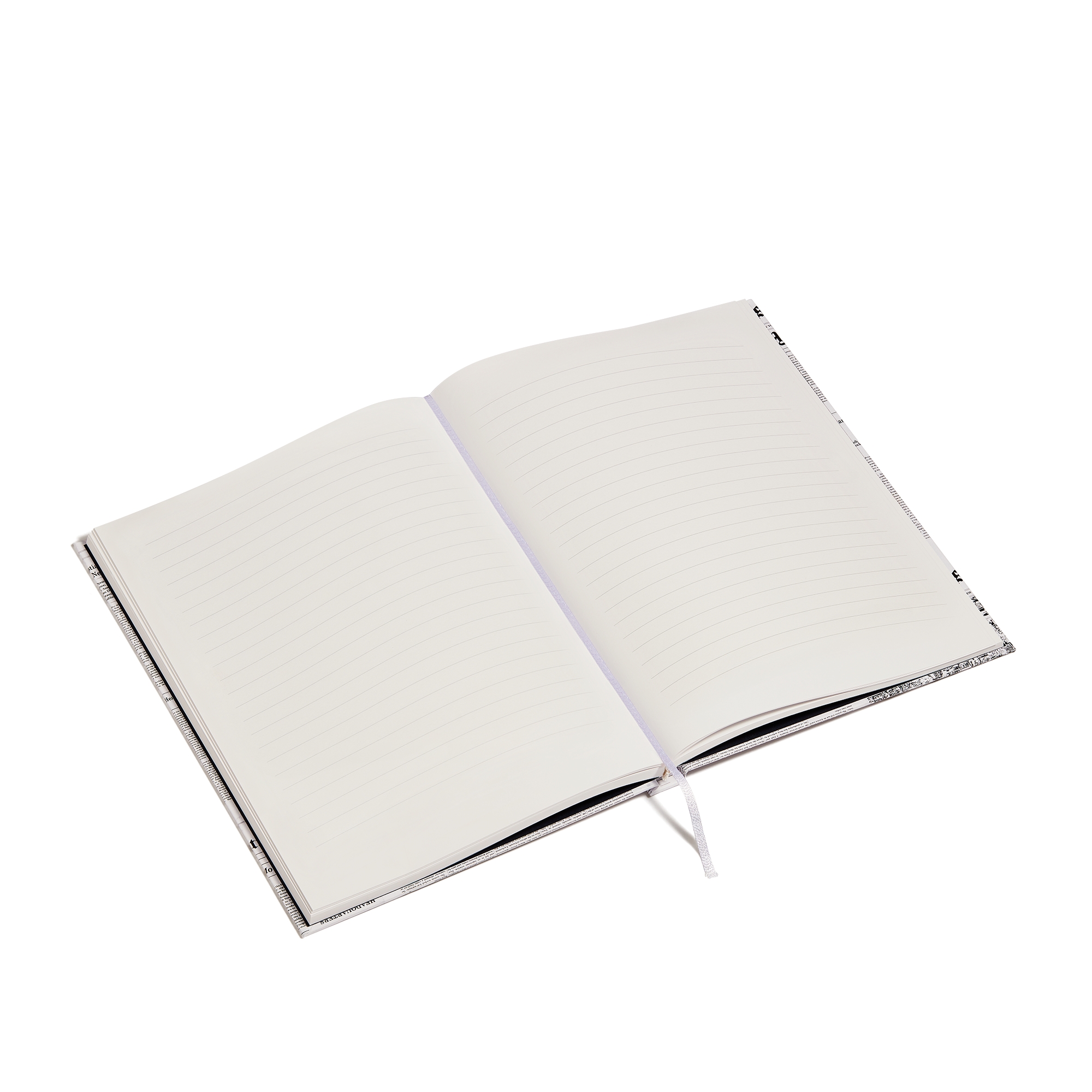 Notebook Cover with White and Black Newspaper Motif E06