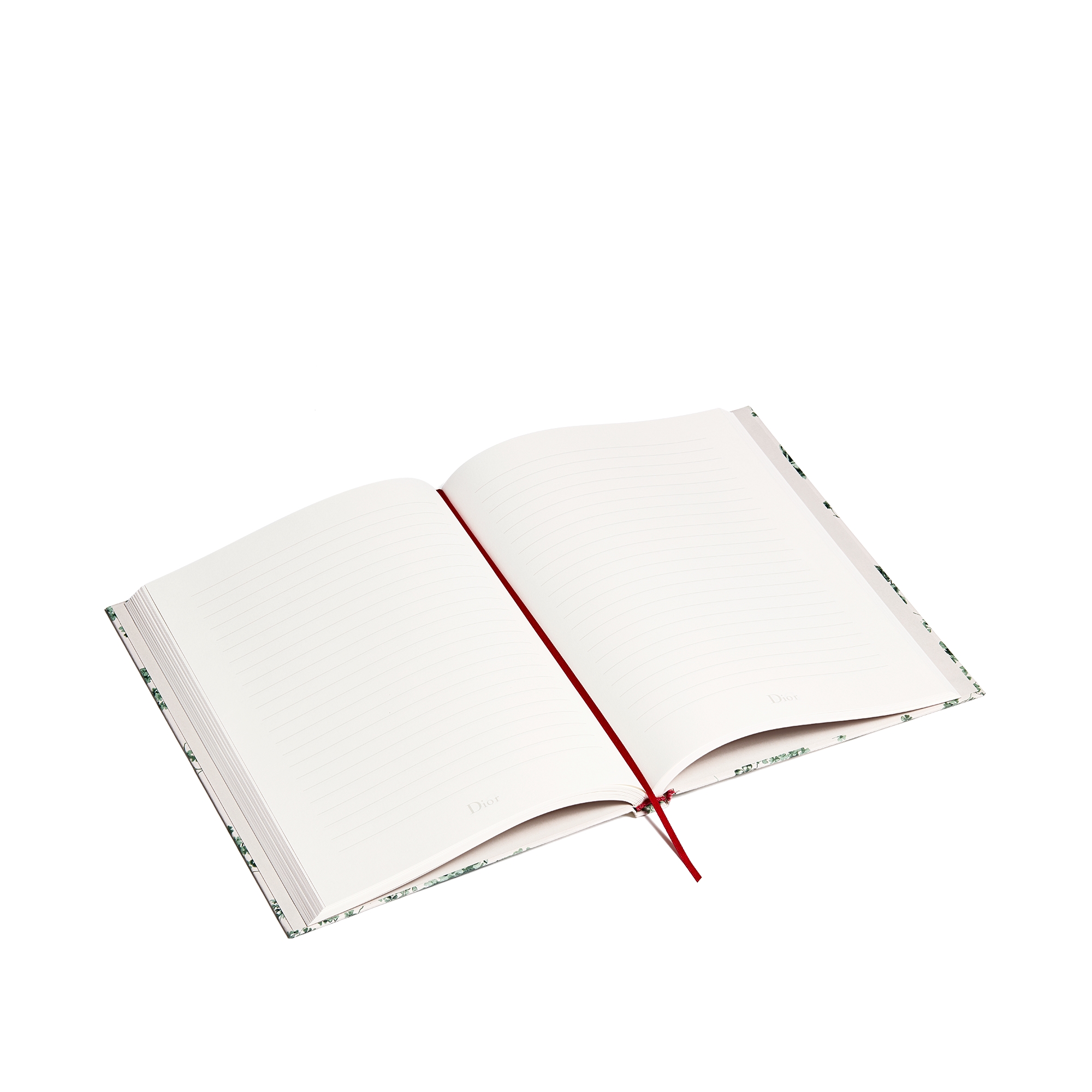 Notebook Ecru Cover with Green Toile de Jouy Clover Motif E06