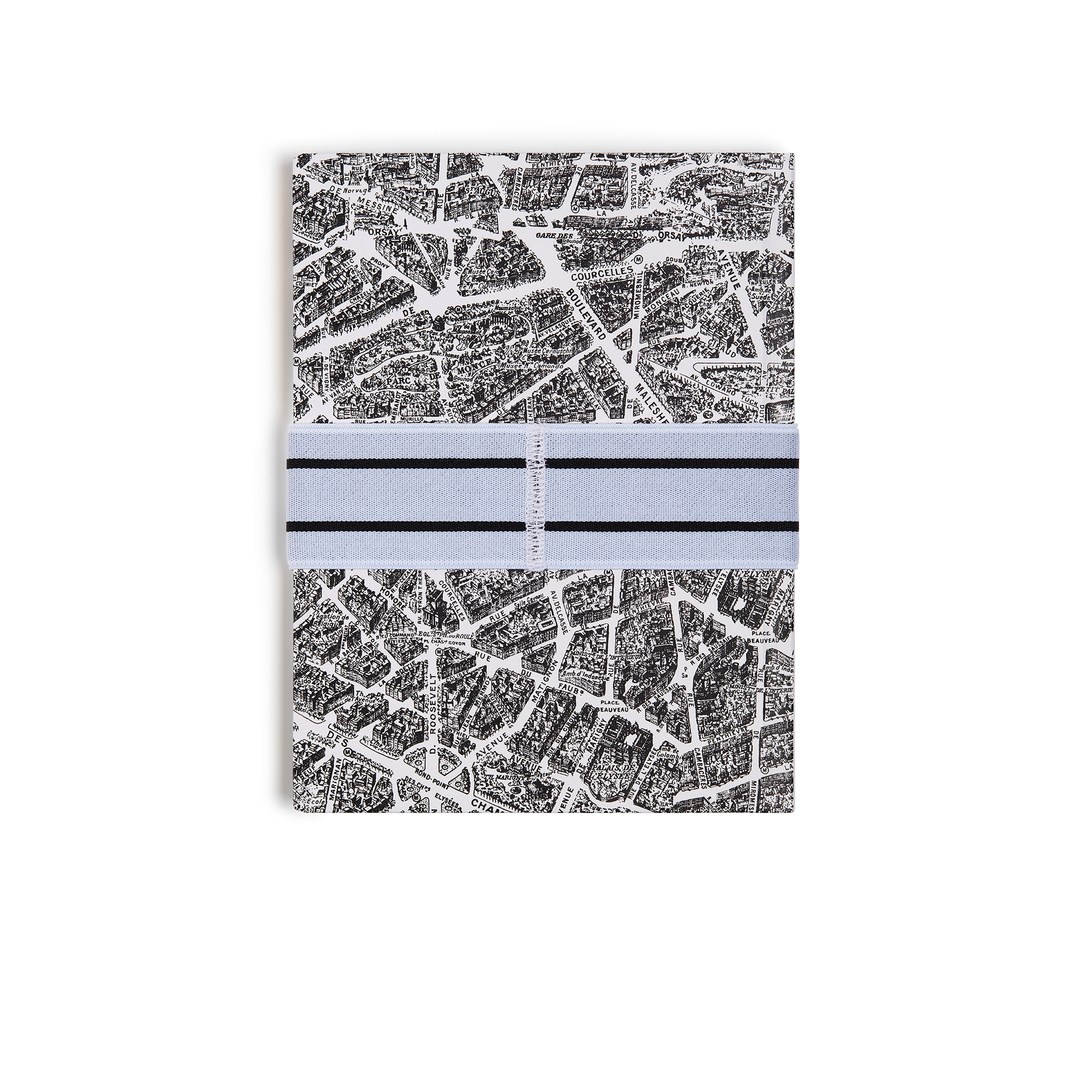 筆記簿套裝﹙一套 2 本﹚ 白色和黑色 Plan de Paris 主題圖案 E08