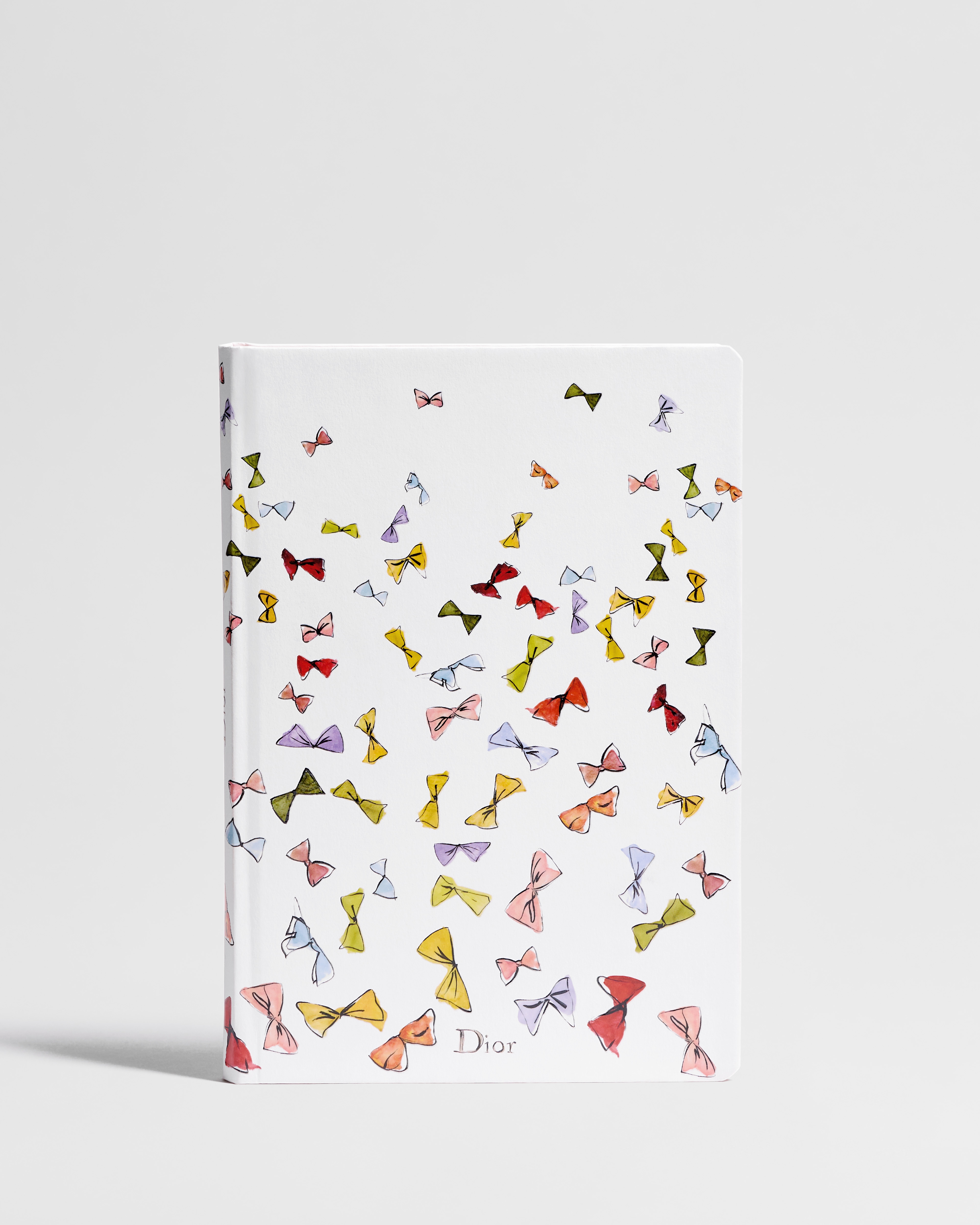 สมุดโน้ต ปกสีขาวประดับลาย Dior Bows หลากสีสัน E01