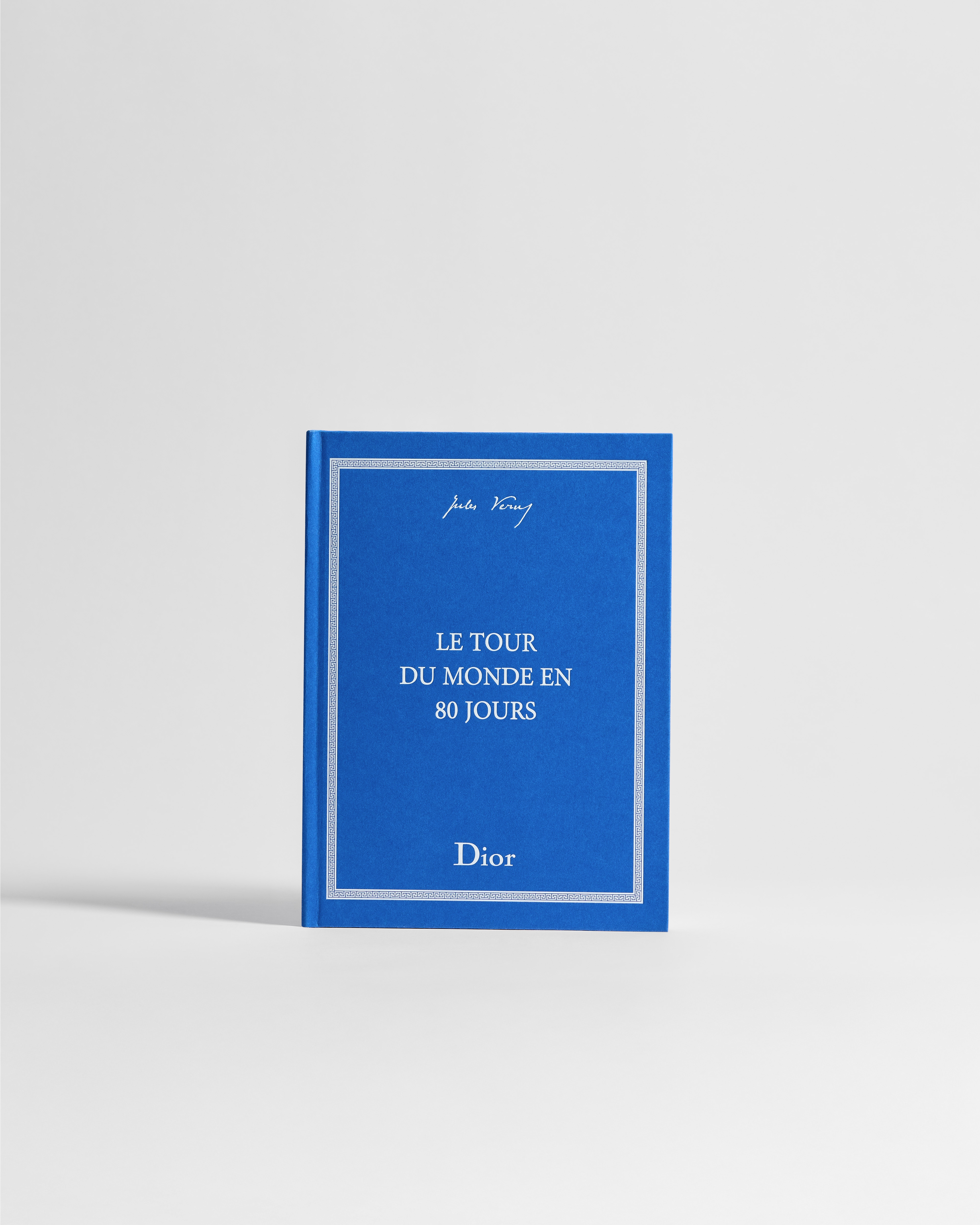 Notizbuch Einband in Blau mit Book Cover-Motiv in Weiß E01