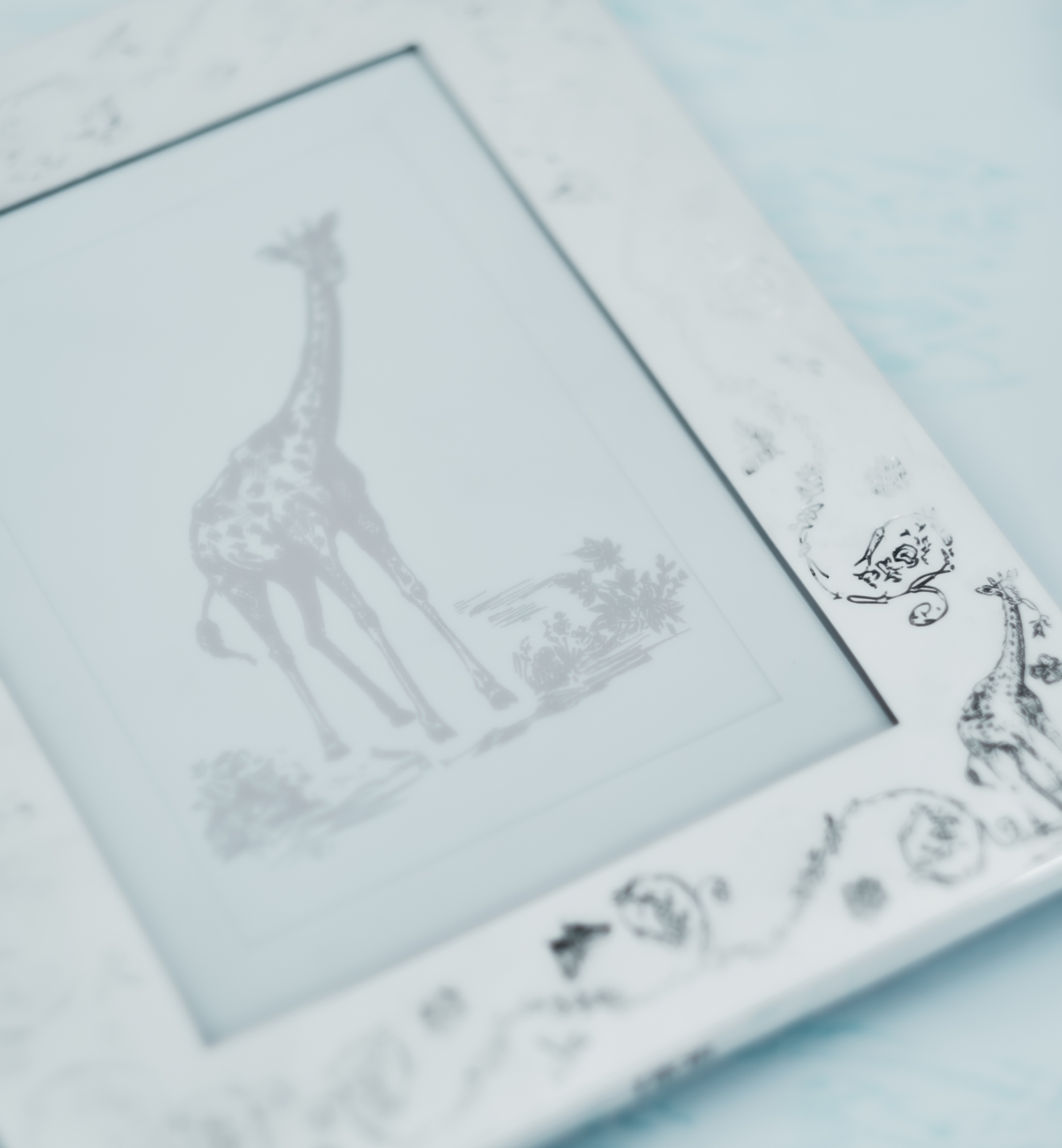 라지 액자 Toile de Jouy Innocence 실버 피니시 메탈 E12