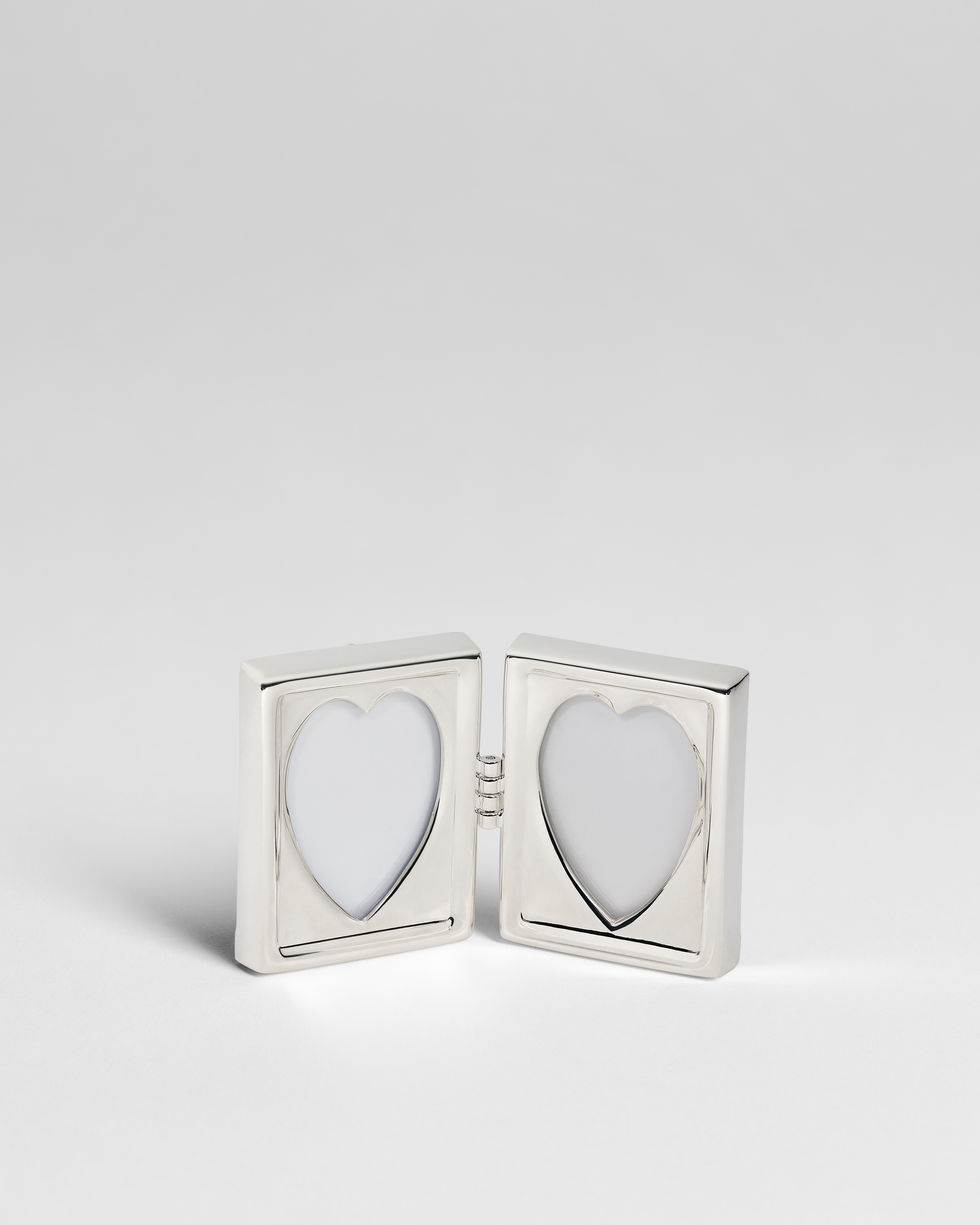 Double Photo Frame Silver-Finish Metal E01