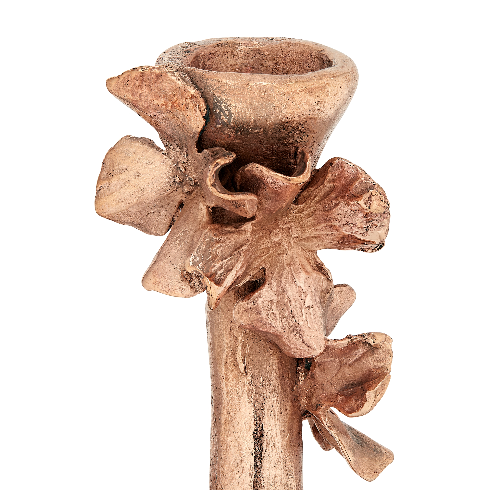 Candle Holder Osanna Visconti for Dior, Bronze with Floral Motif E11