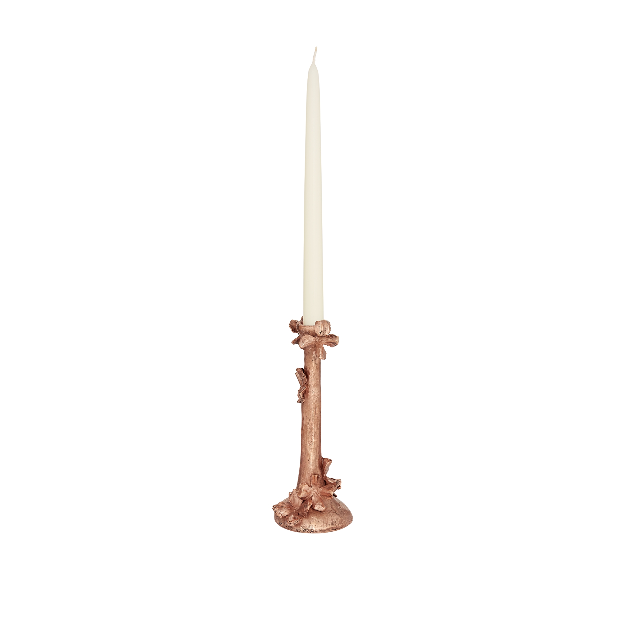 Small Candle Holder Osanna Visconti for Dior, Bronze with Floral Motif E09