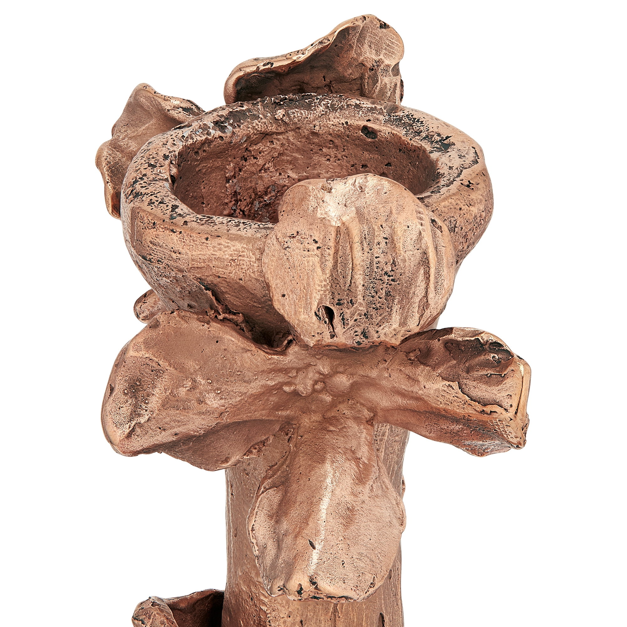 Small Candle Holder Osanna Visconti for Dior, Bronze with Floral Motif E11