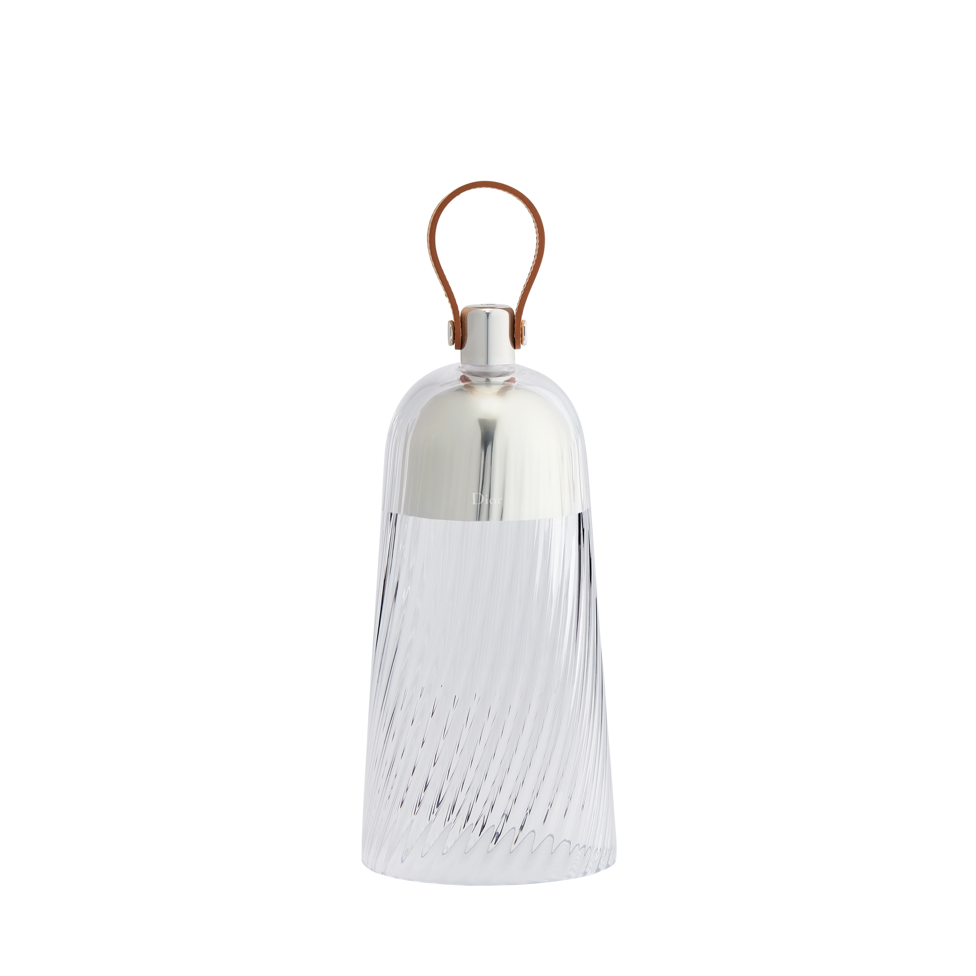  Transparent Hand-Blown Murano Glass and Camel Calfskin