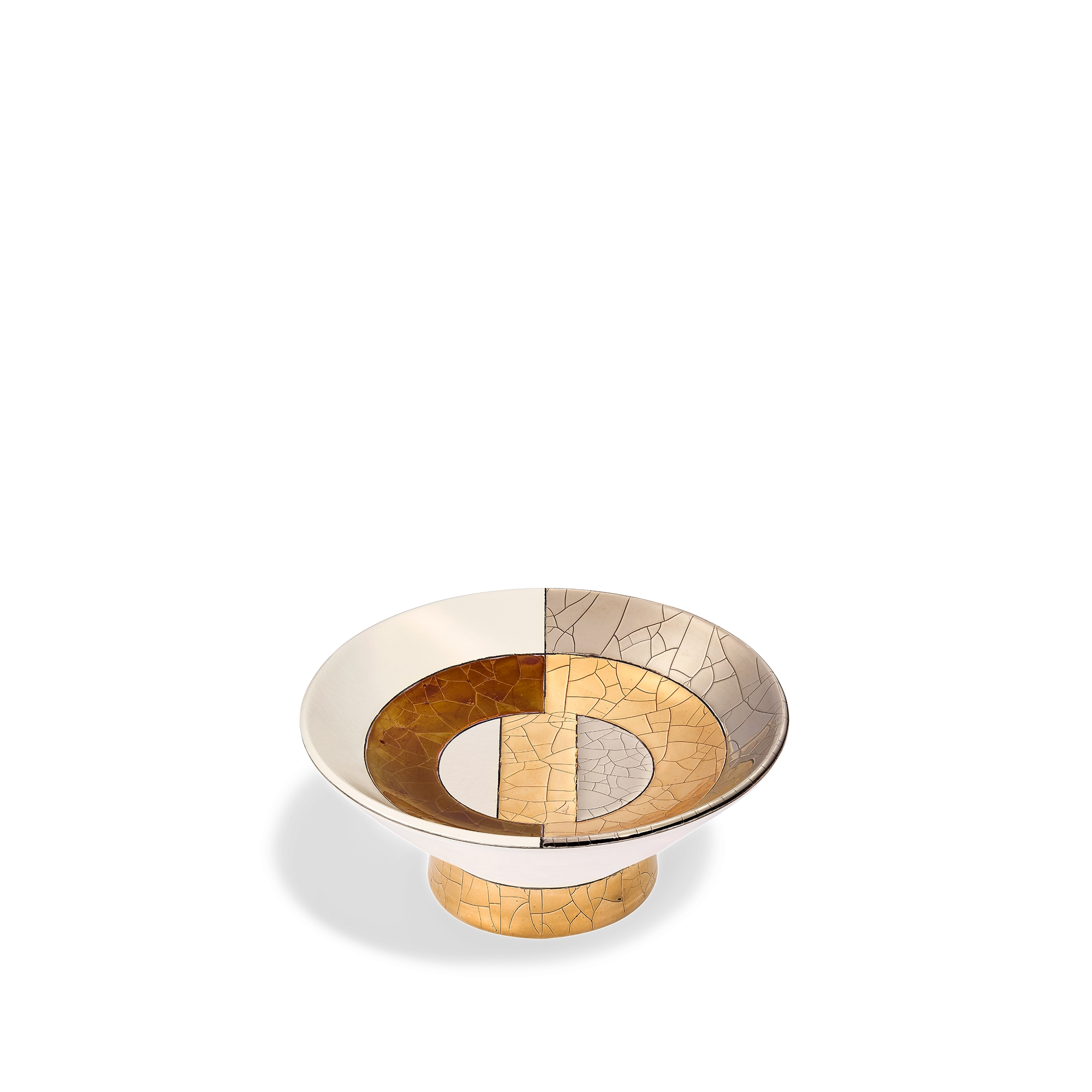 Trinket Tray Manufacture des Émaux de Longwy for Dior — Gold-Tone CD Entrelacés Ceramic and Enamel E03