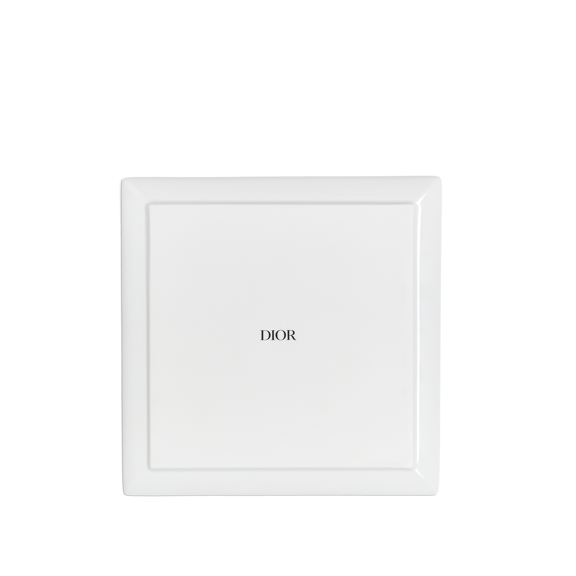 Decorative Trinket Tray White Limoges Porcelain with White and Black Newspaper Motif E08