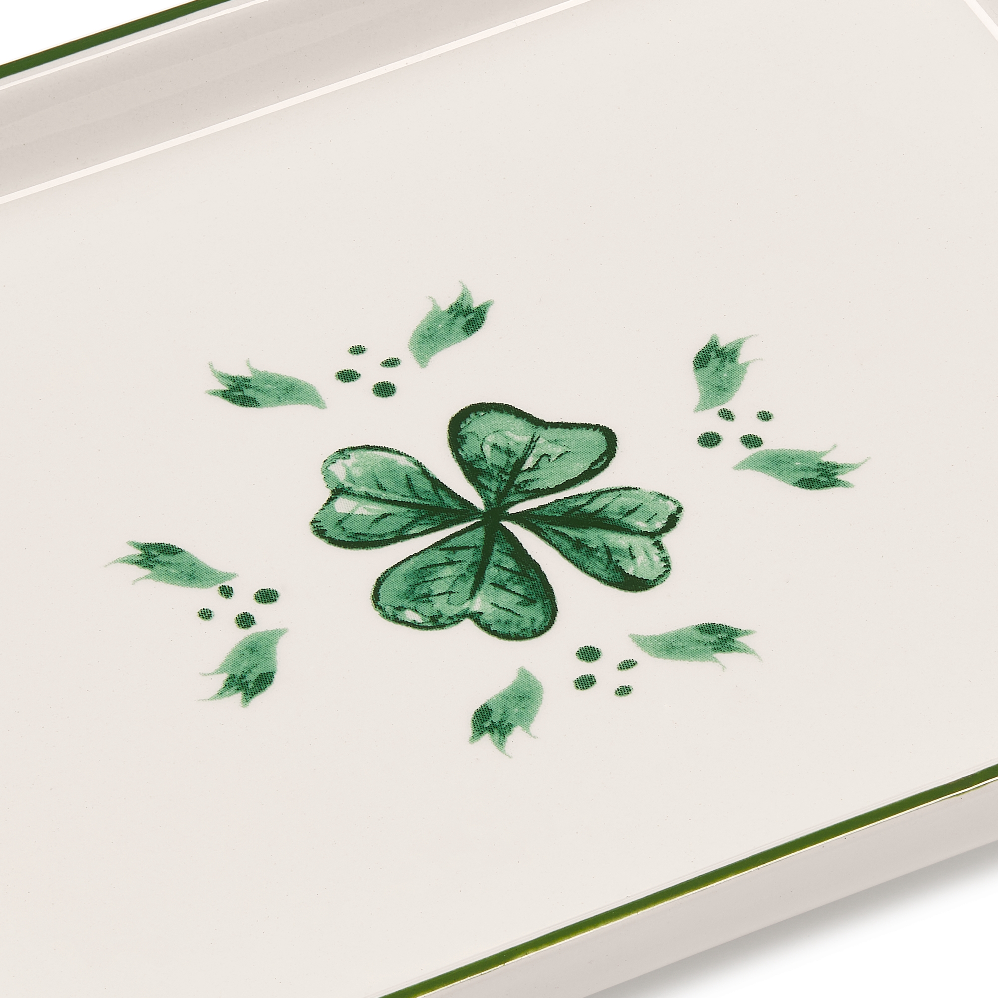 Trinket Tray Ceramic with Clover Motif E09