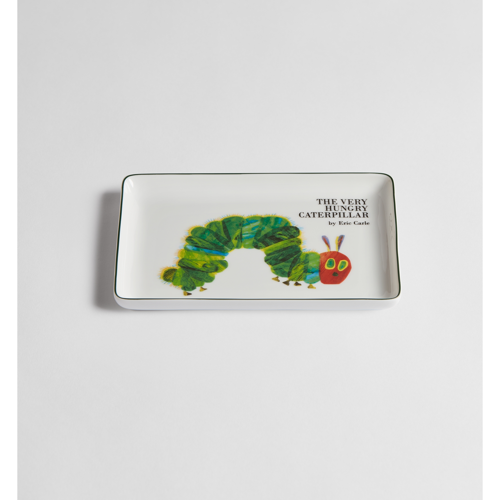 Trinket Tray White Porcelain with Multicolor Book Cover Motif | DIOR