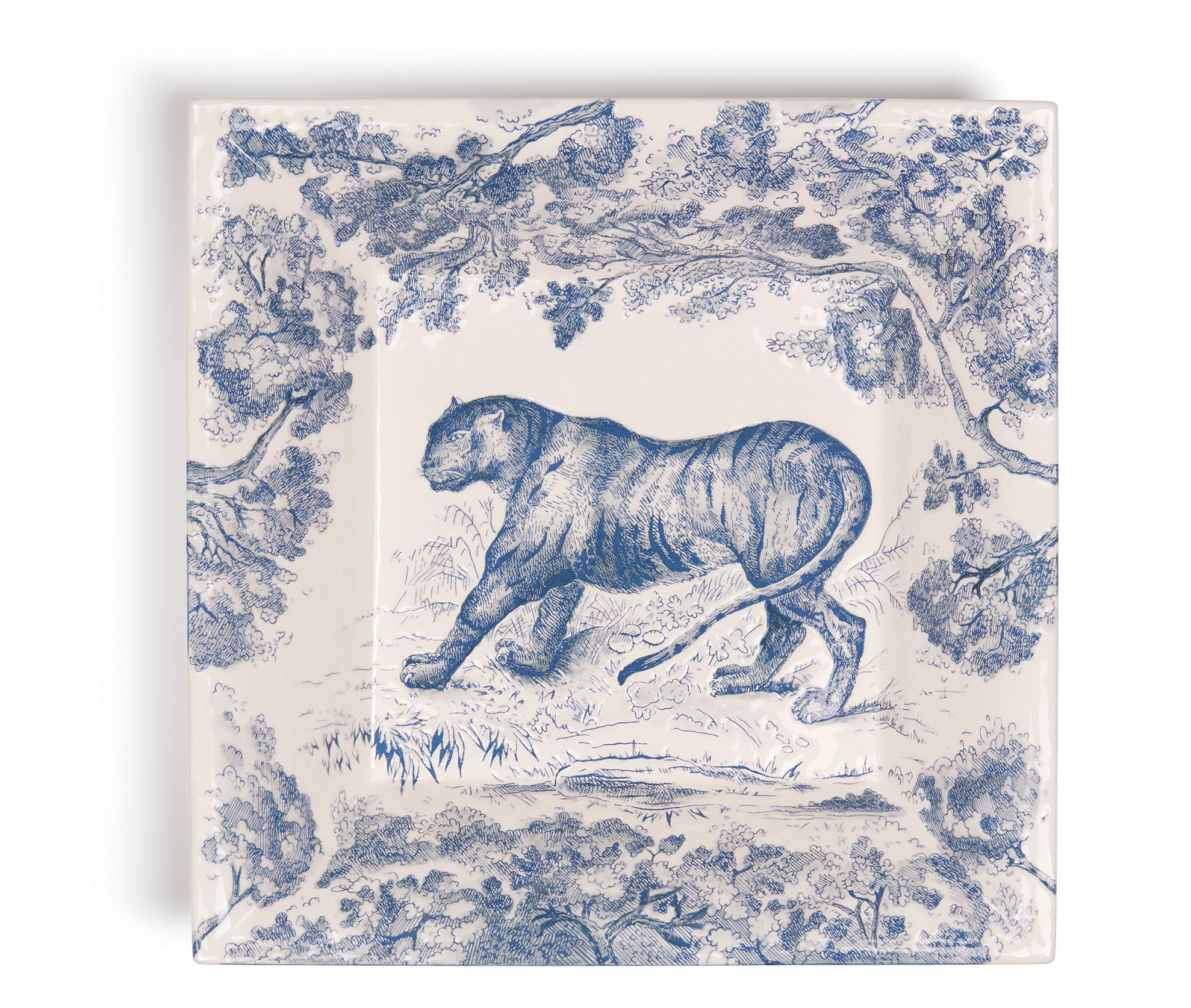 Manufacture des Emaux de Longwy for Dior Vase Toile de Jouy Blue DIOR