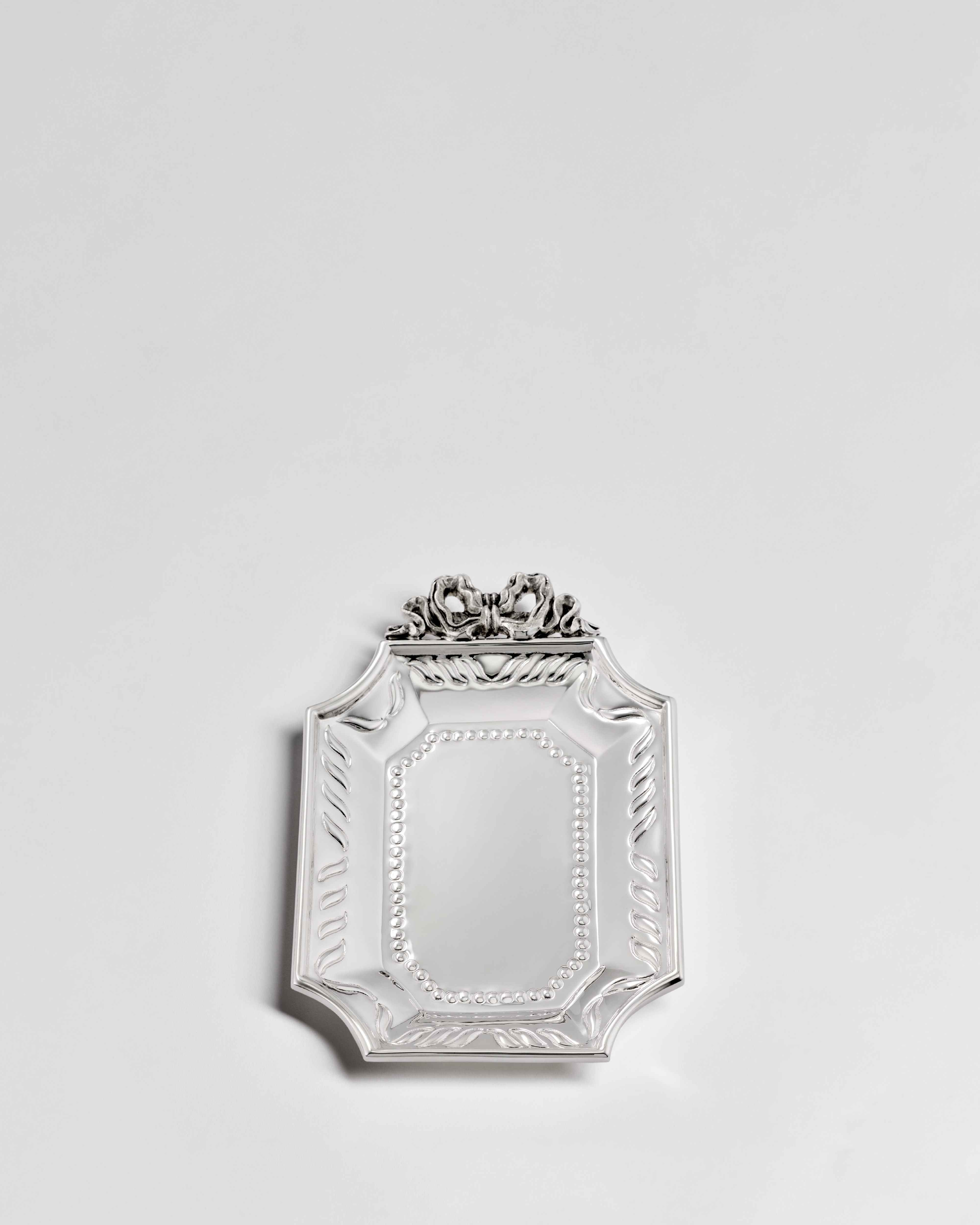 Dior Macaron Trinket Tray Silver-Finish Metal E01