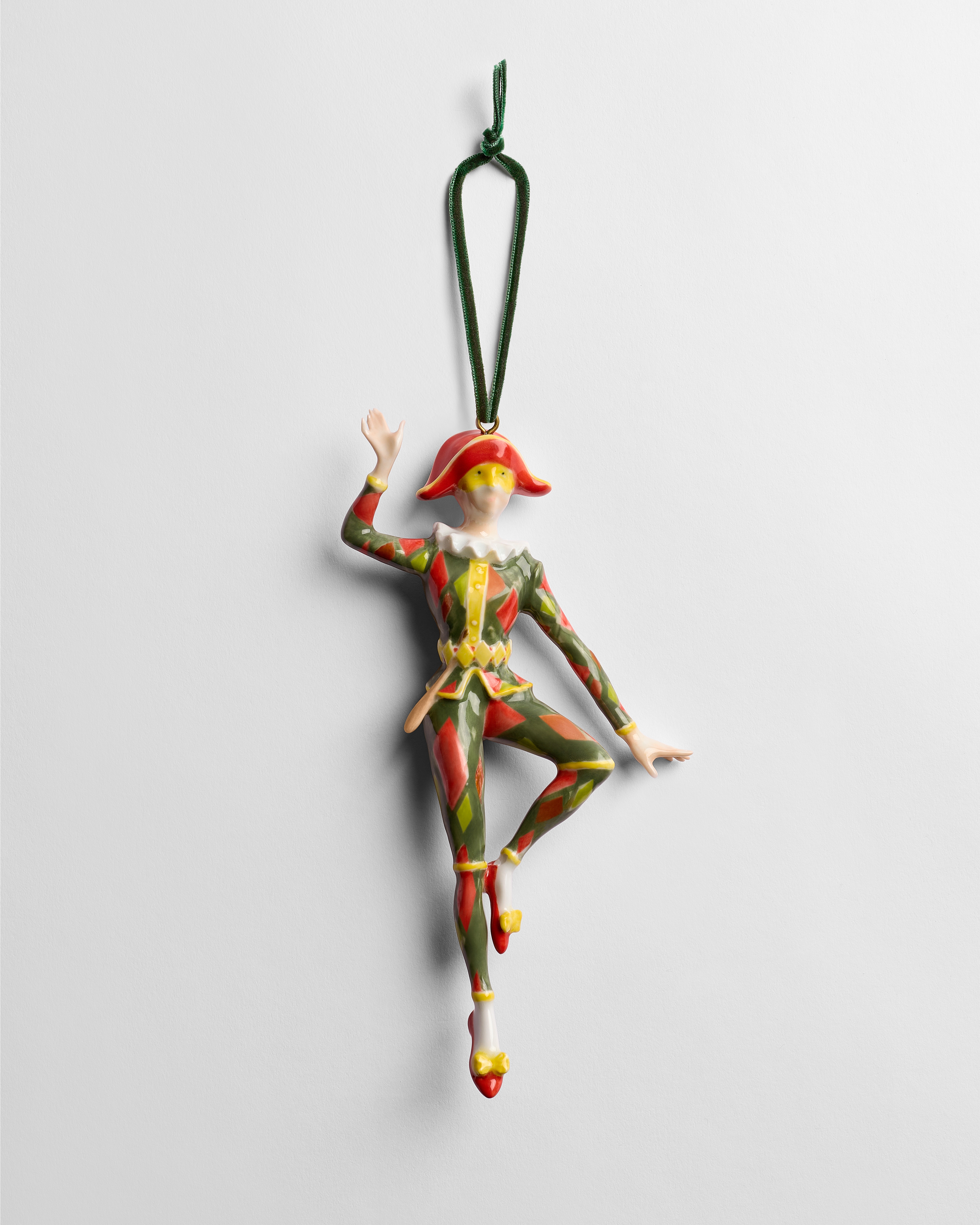 Harlequin Ornament Multicolor Ceramic E01