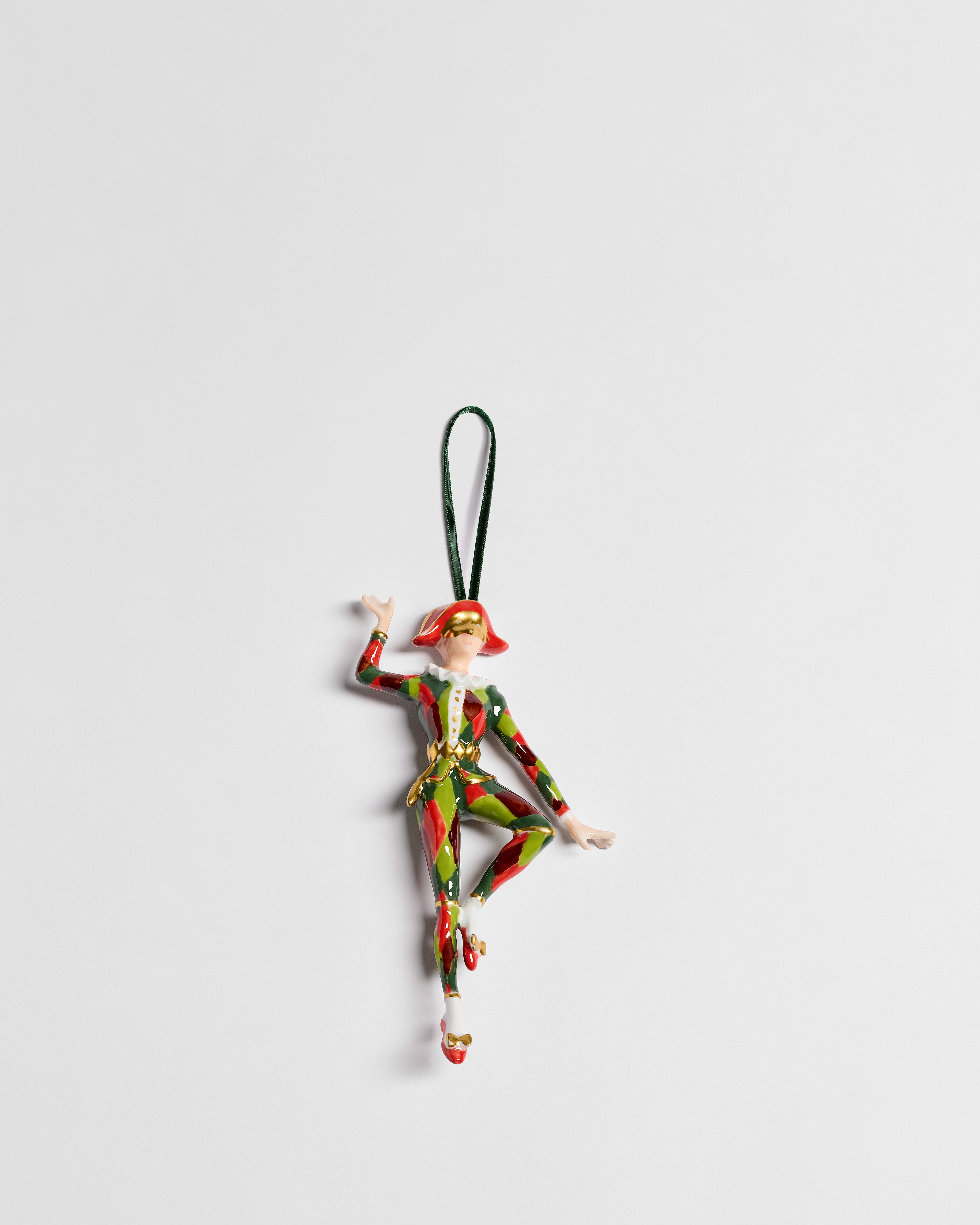 Harlequin Ornament Multicolor Ceramic E01