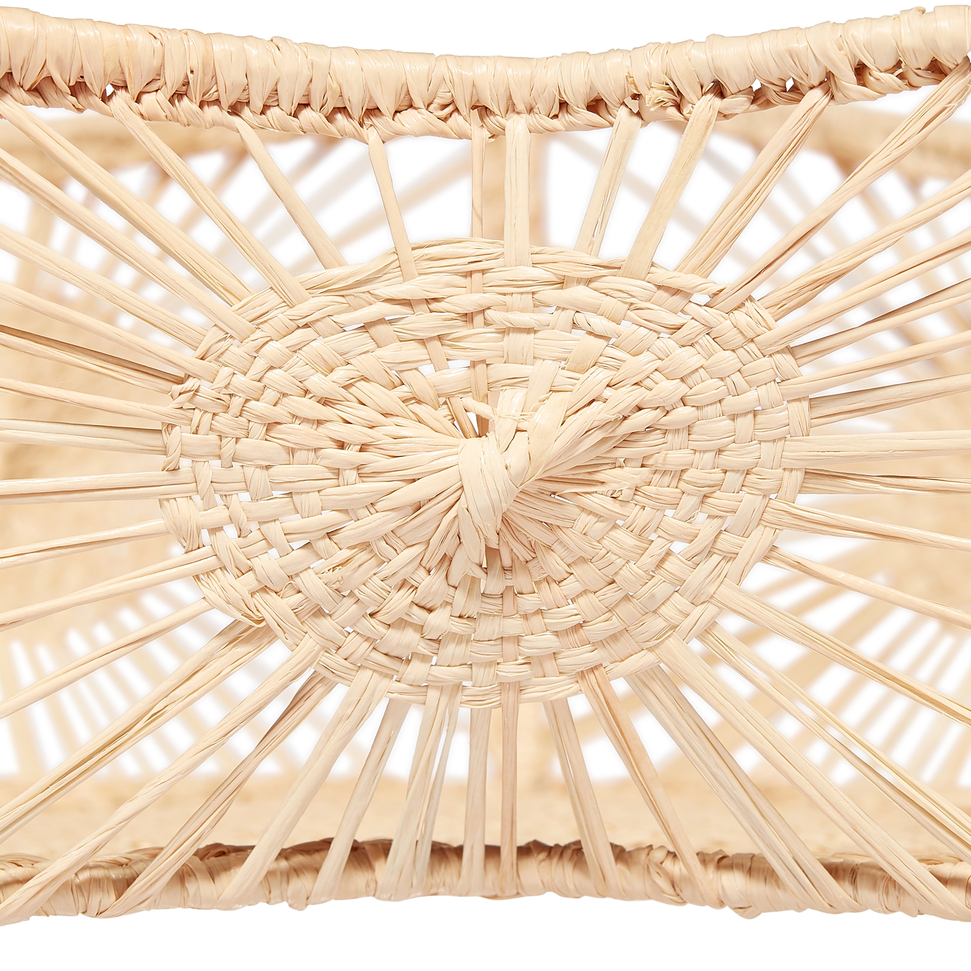 Mand met sterren Naturelkleurigs stof met raffia-effect E09