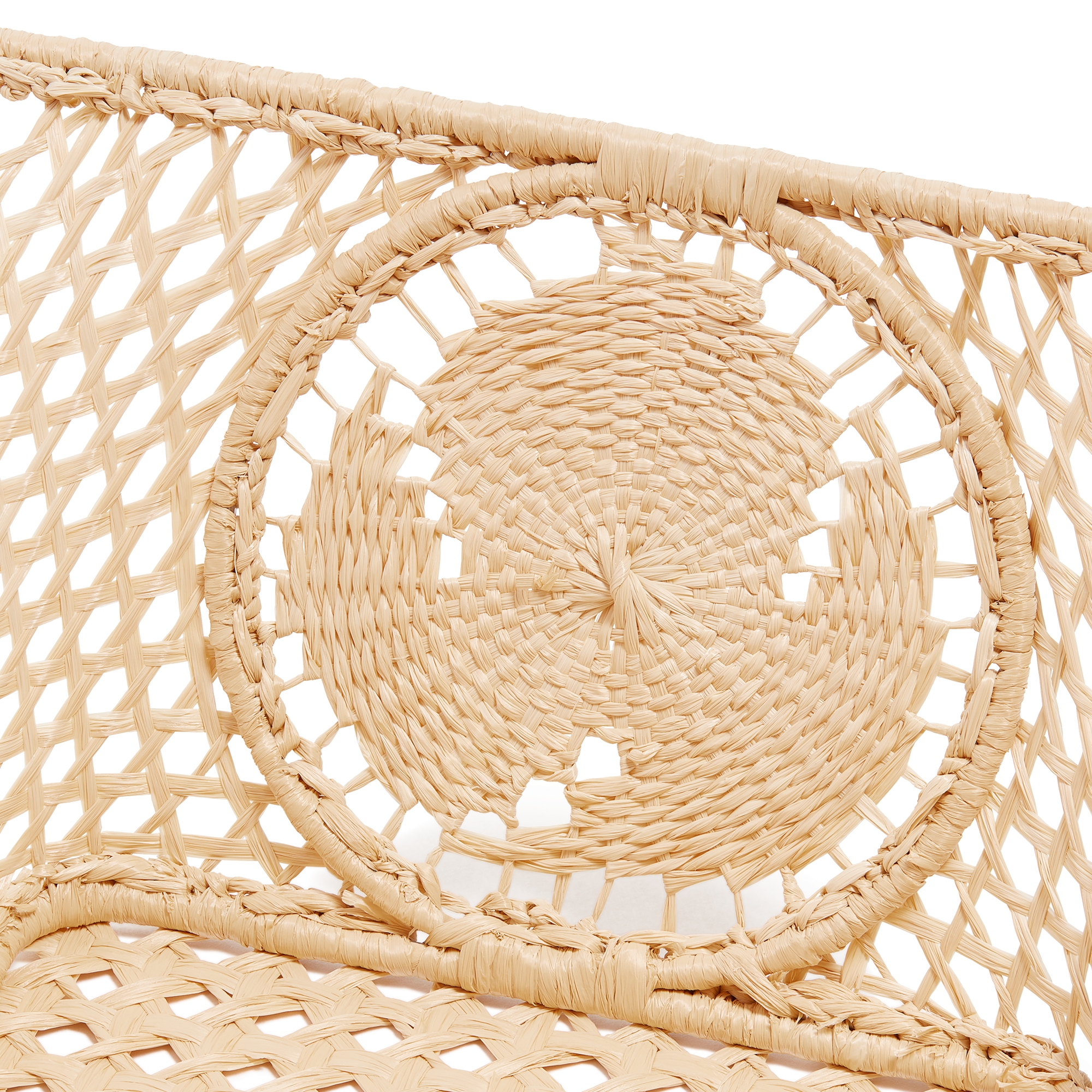 Zwei rechteckige Körbe im Set Stoff in Raffiabastoptik in Naturfarbe E09