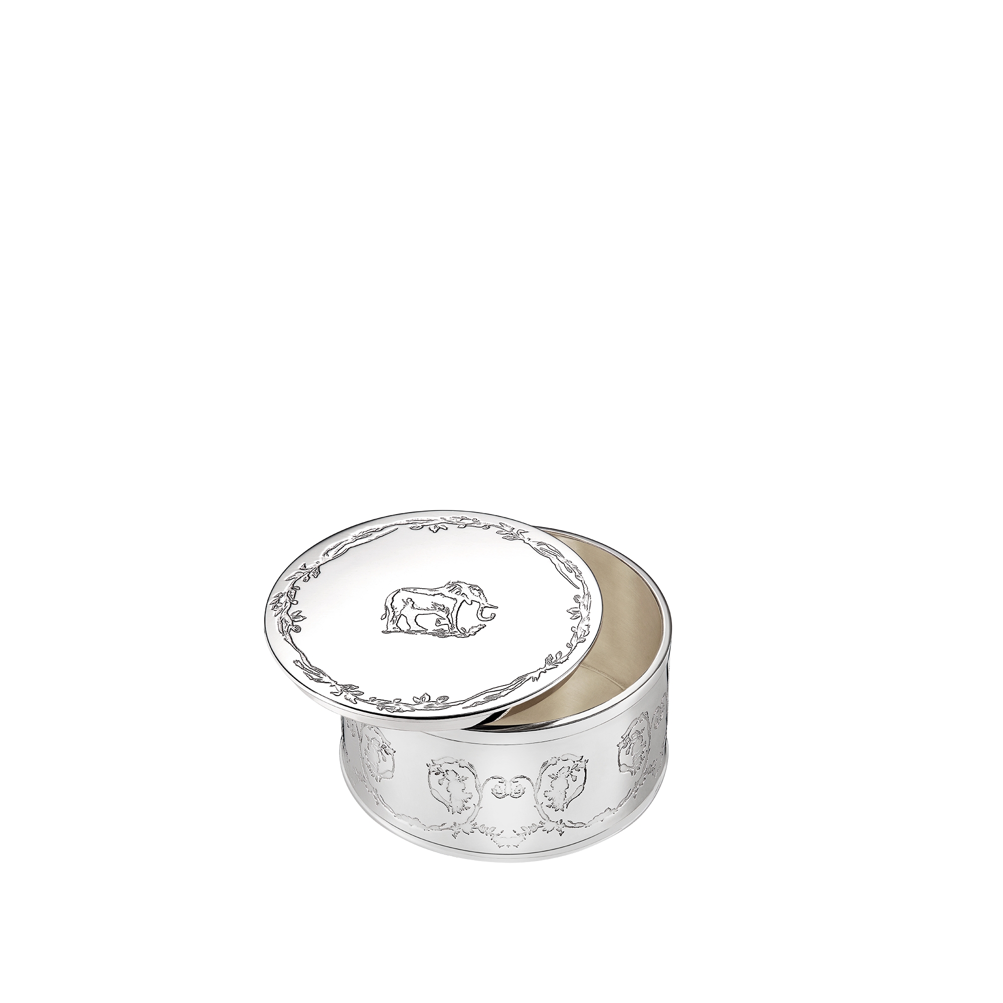 Boîte à dents de lait Métal argenté à motif Toile de Jouy Innocence E10