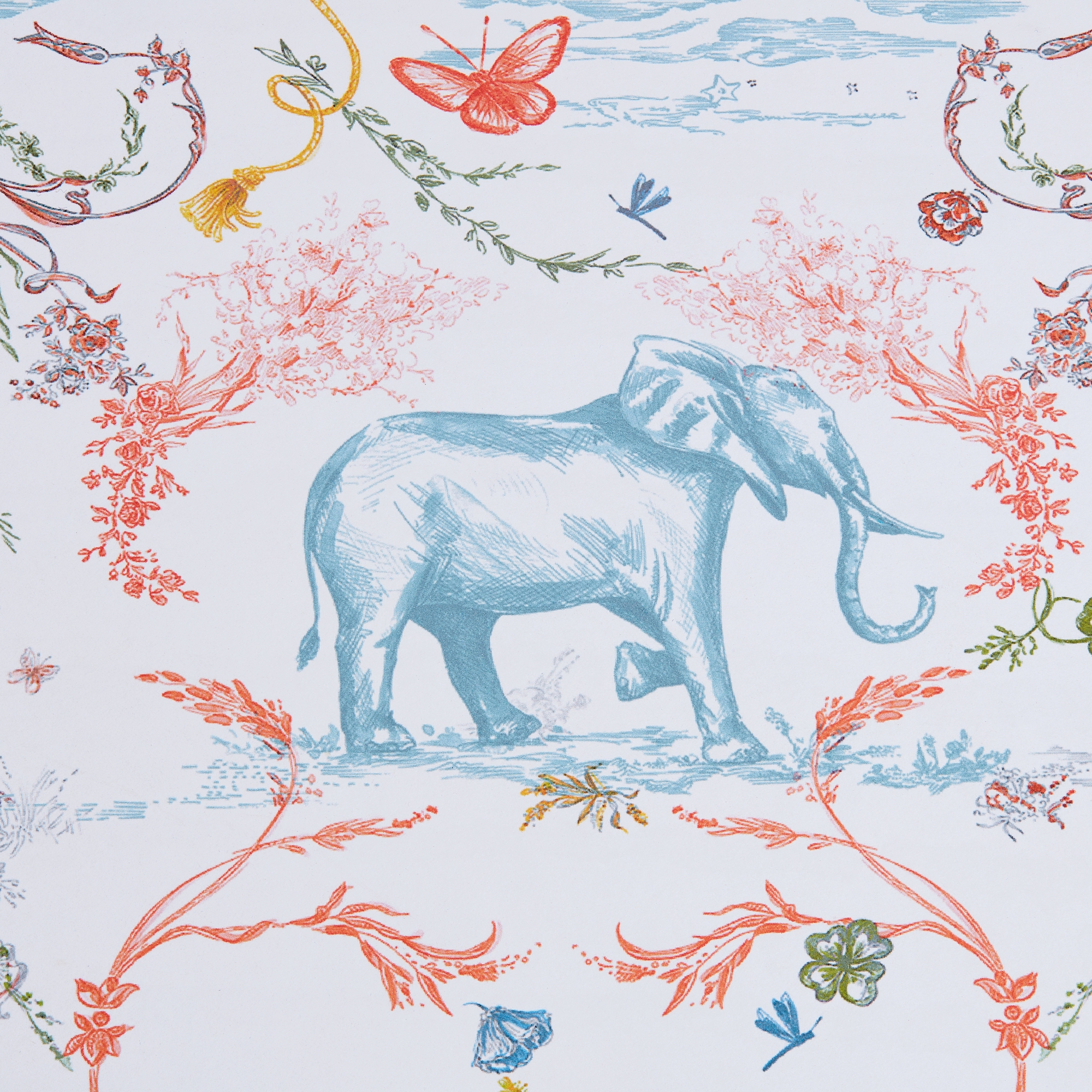 Cuatro piezas de cubertería Toile de Jouy Innocence multicolor E09