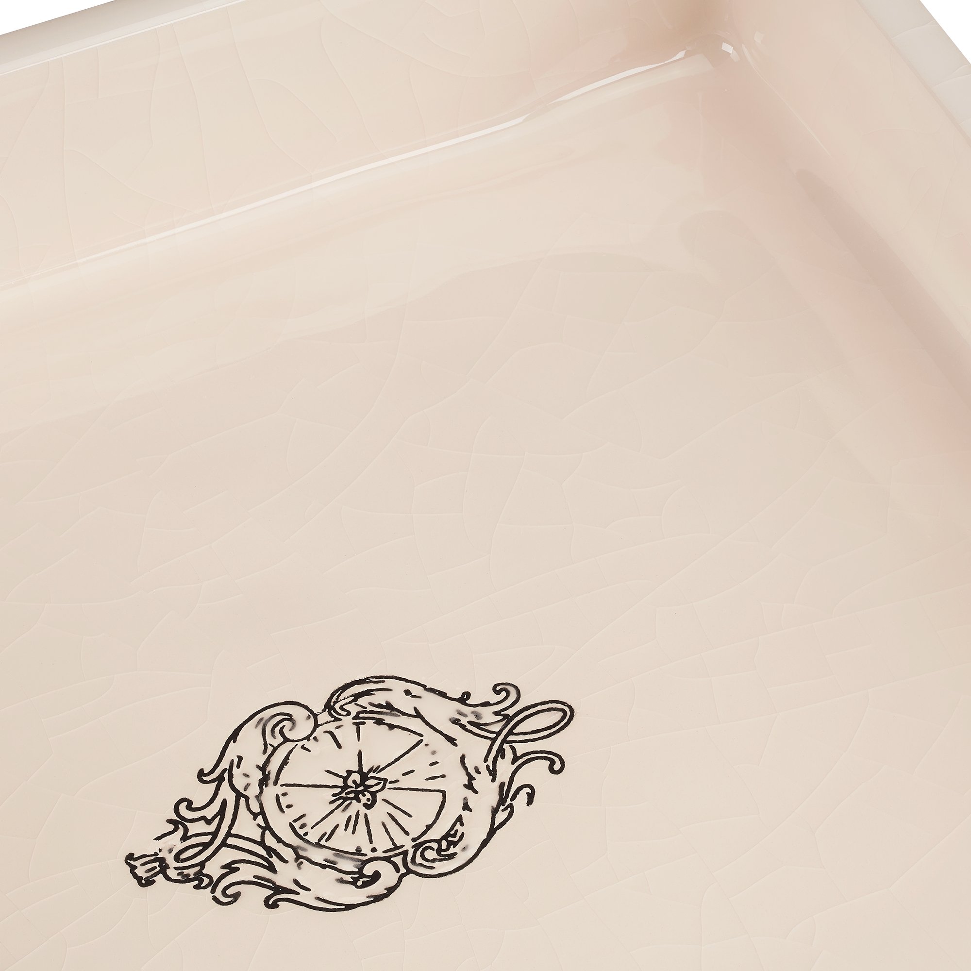 Boîte Faïence écrue et émail à motif Dioresque Stella noir Manufacture des Émaux de Longwy pour Dior E10