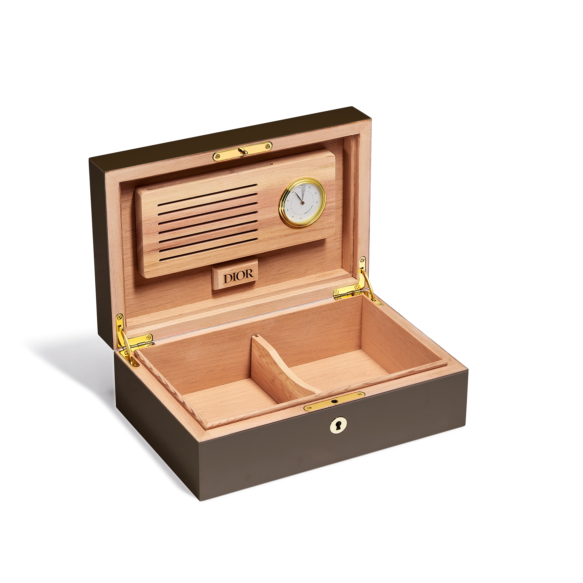 Zigarrenetui CD Entrelacés Strohmarketerie in Beige E06