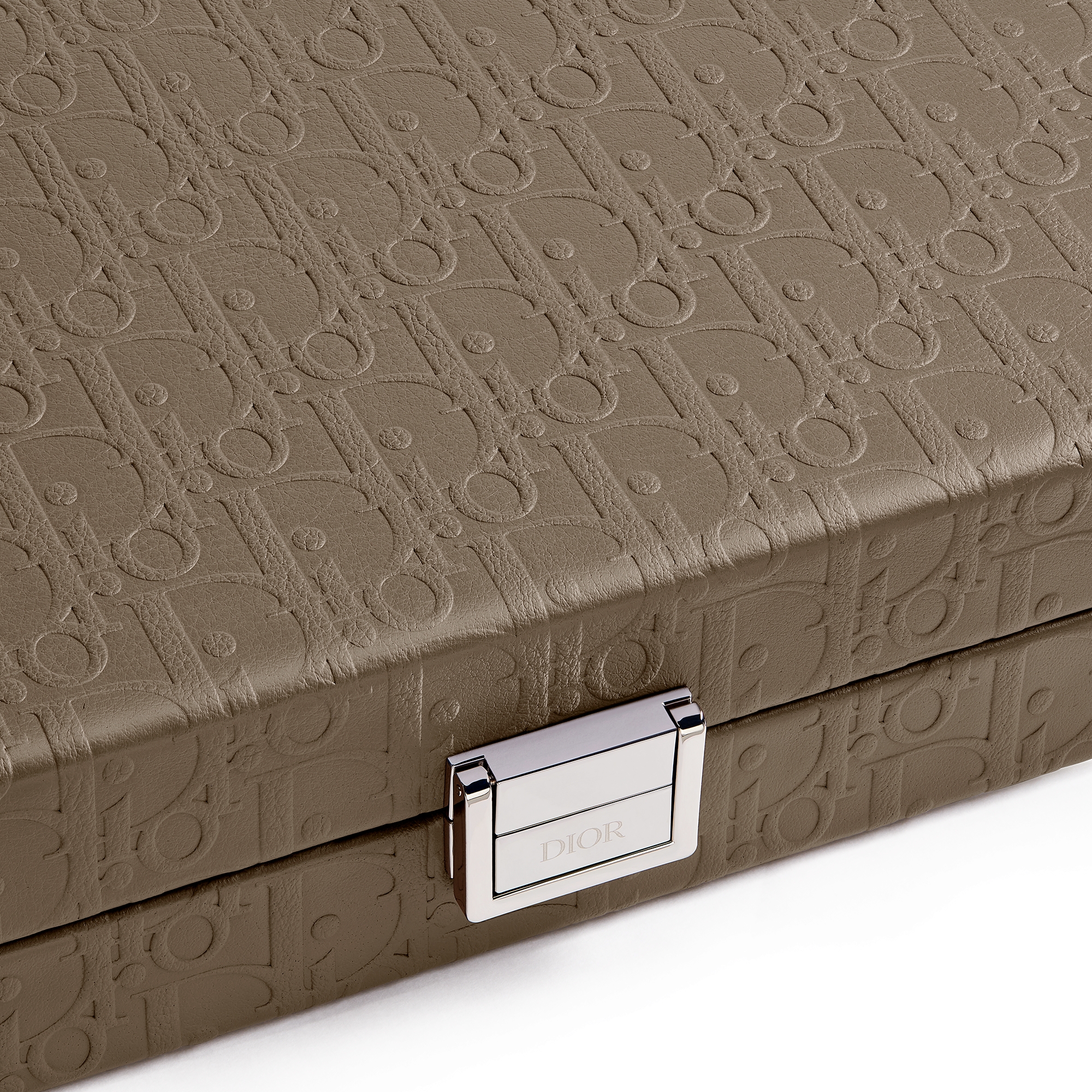 Small Leather Backgammon Bronze Dior Oblique E10