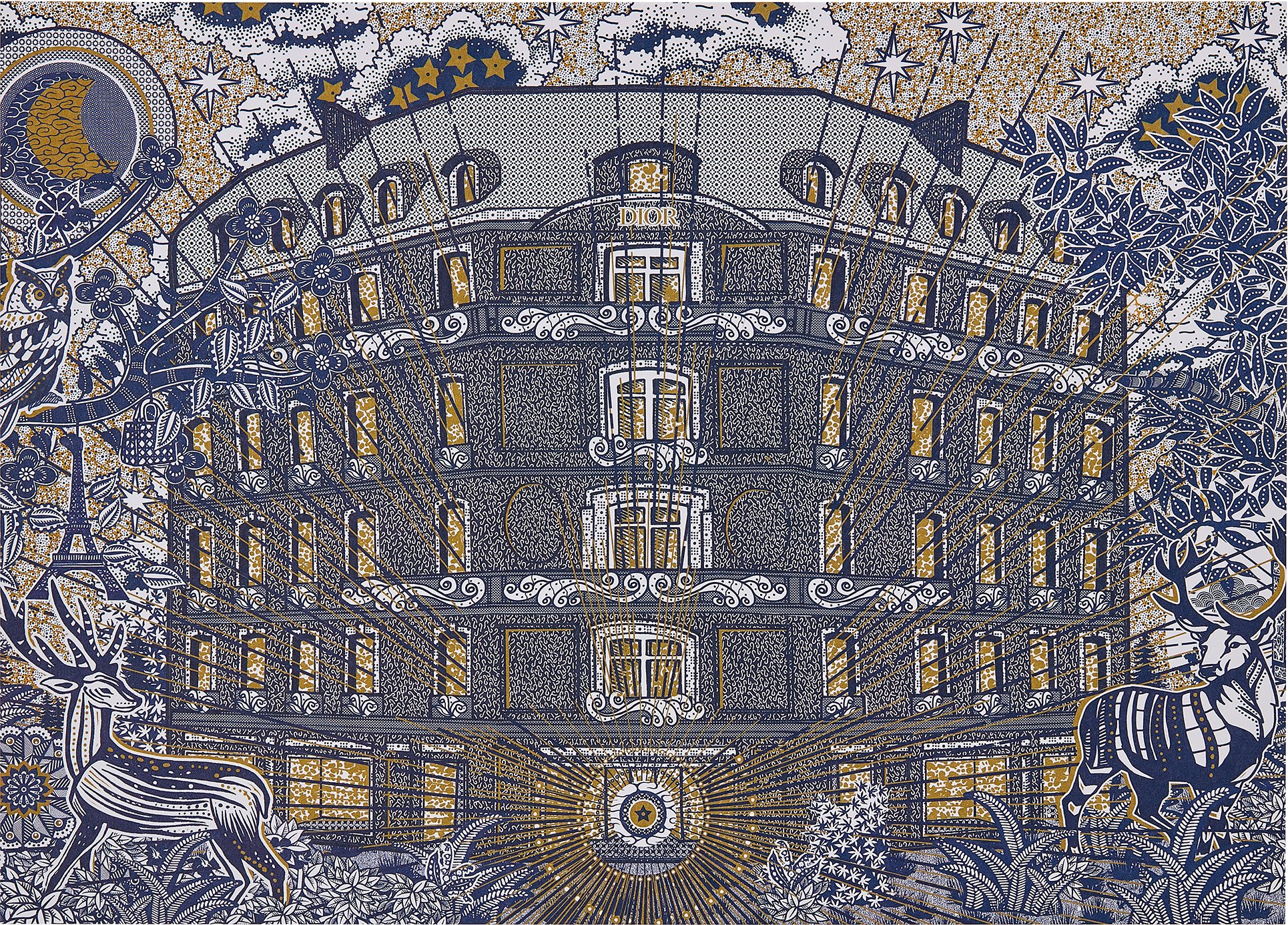 Puzzle 1 000 pièces 30 Montaigne Cerf, bleu | DIOR