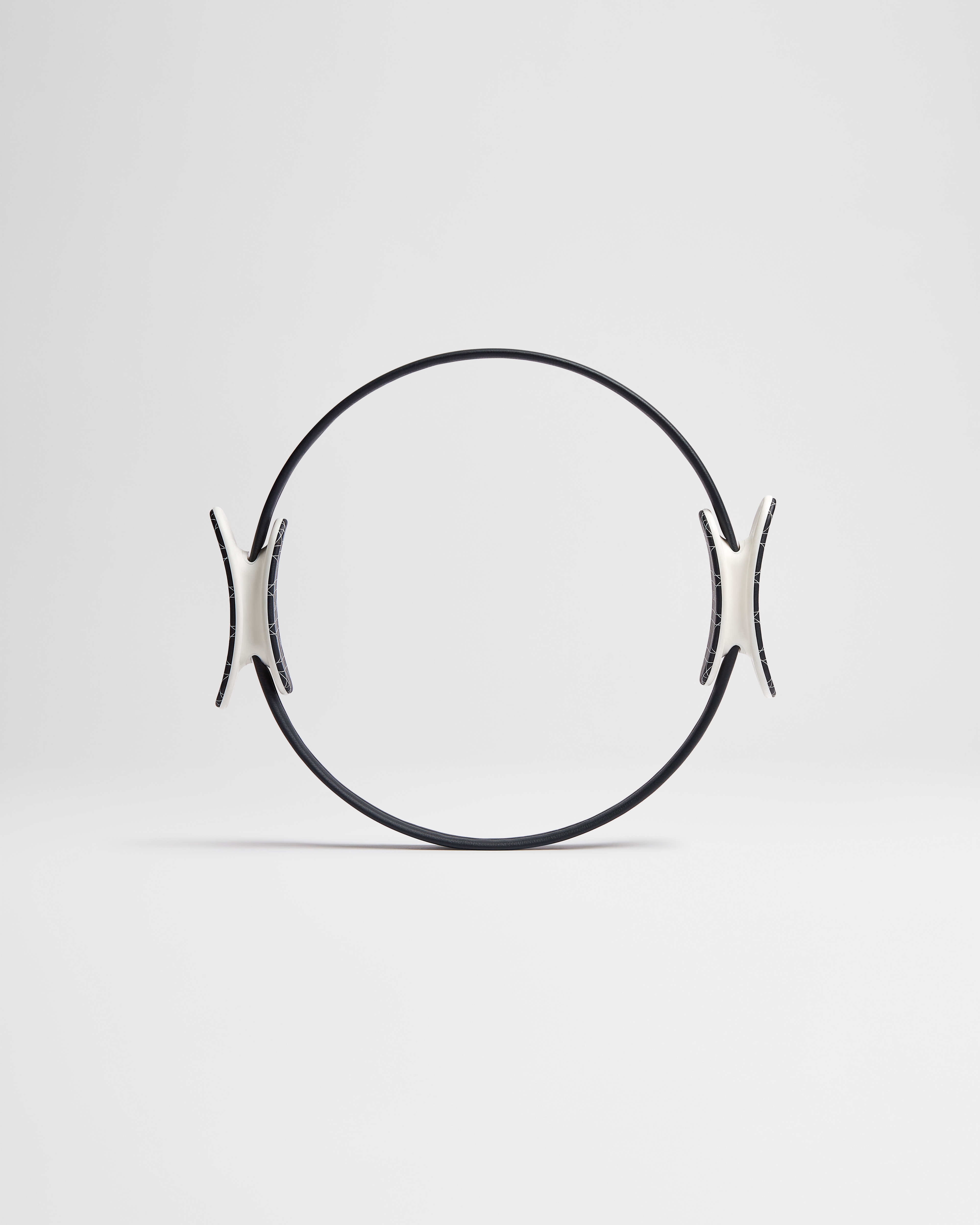 Pilates Ring Deep Blue Technical Fabric with White Cannage Motif E01
