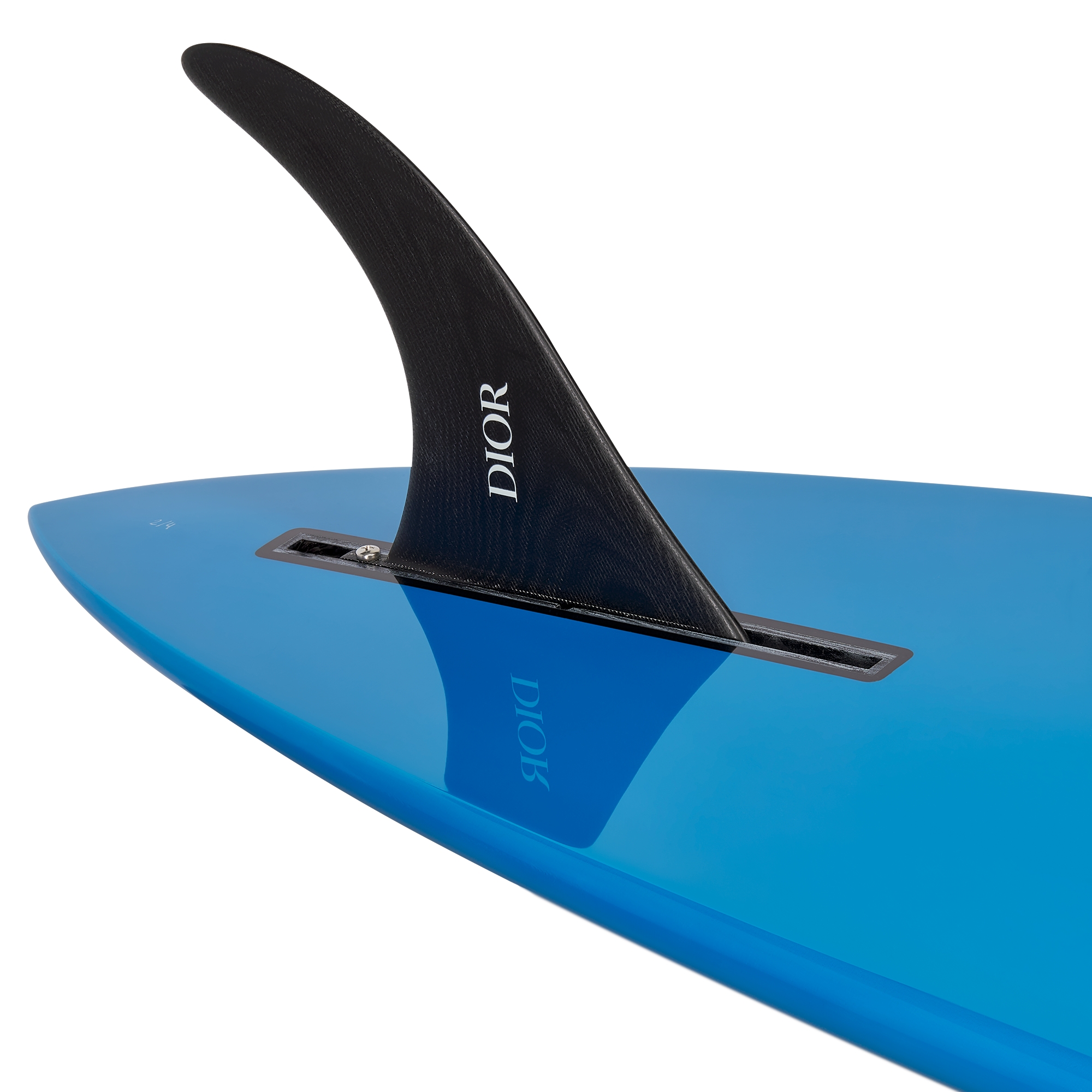 Surf Board LIMITED EDITION Fiberglass with Blue and White CD Entrelacés Motif E11