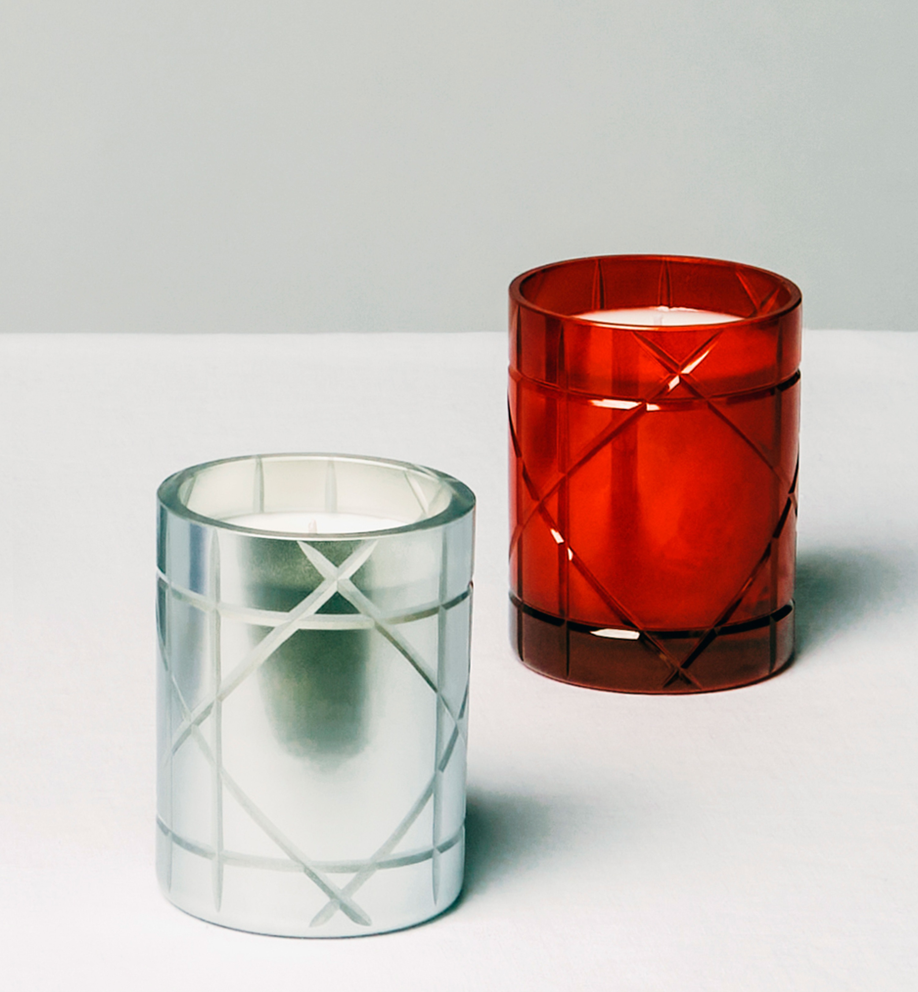 Muguet Encens-geurkaars Zilverkleurig met Cannage-motief E13