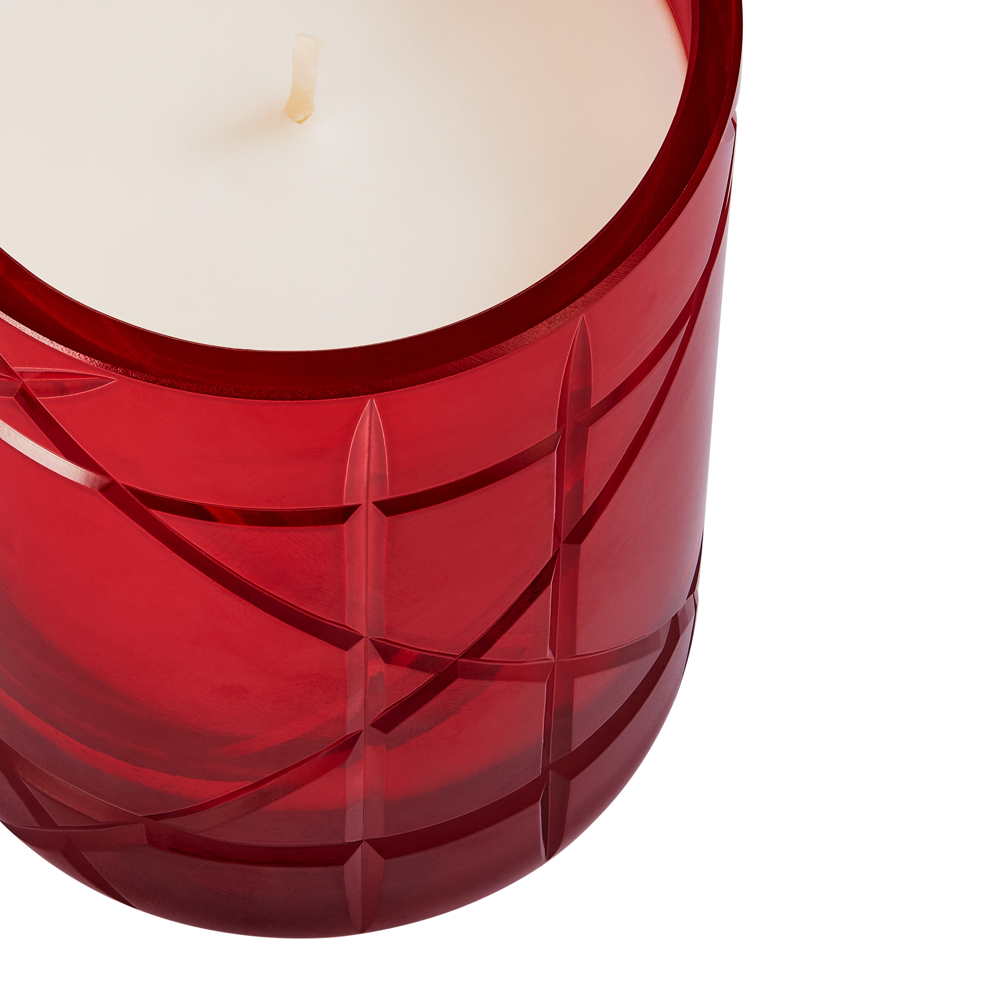 Bougie Jardin Secret Cannage, rouge E09